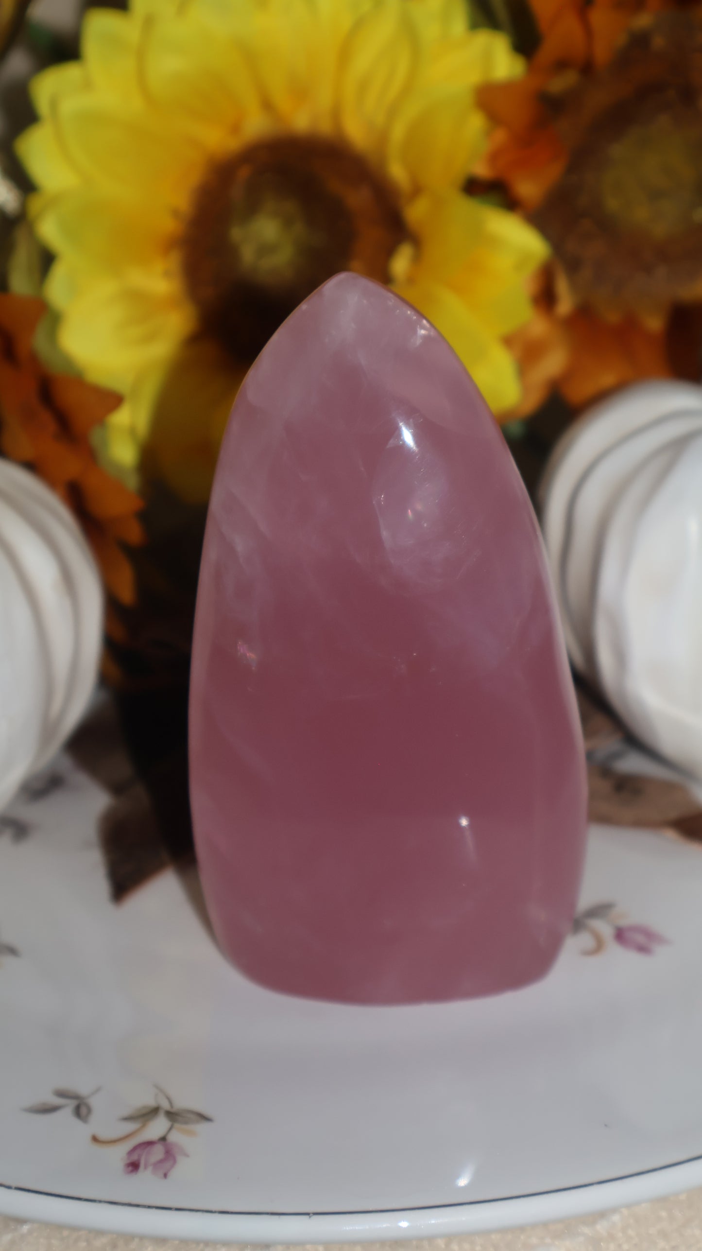 Glowing Deep Pink Star Rose Quartz Freeform