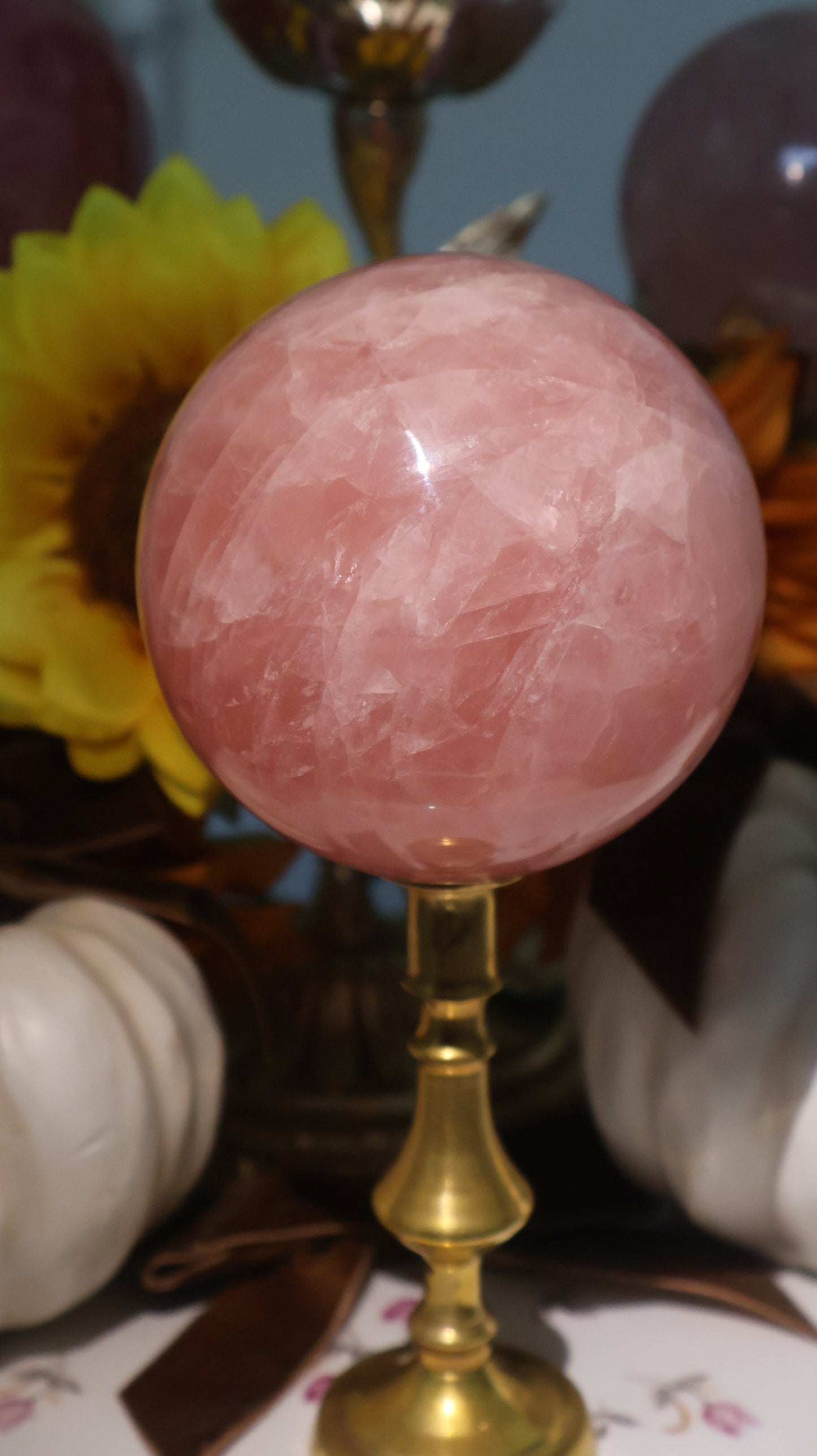 Watermelon Shimmering Glitter Filled Star Rose Quartz ✨