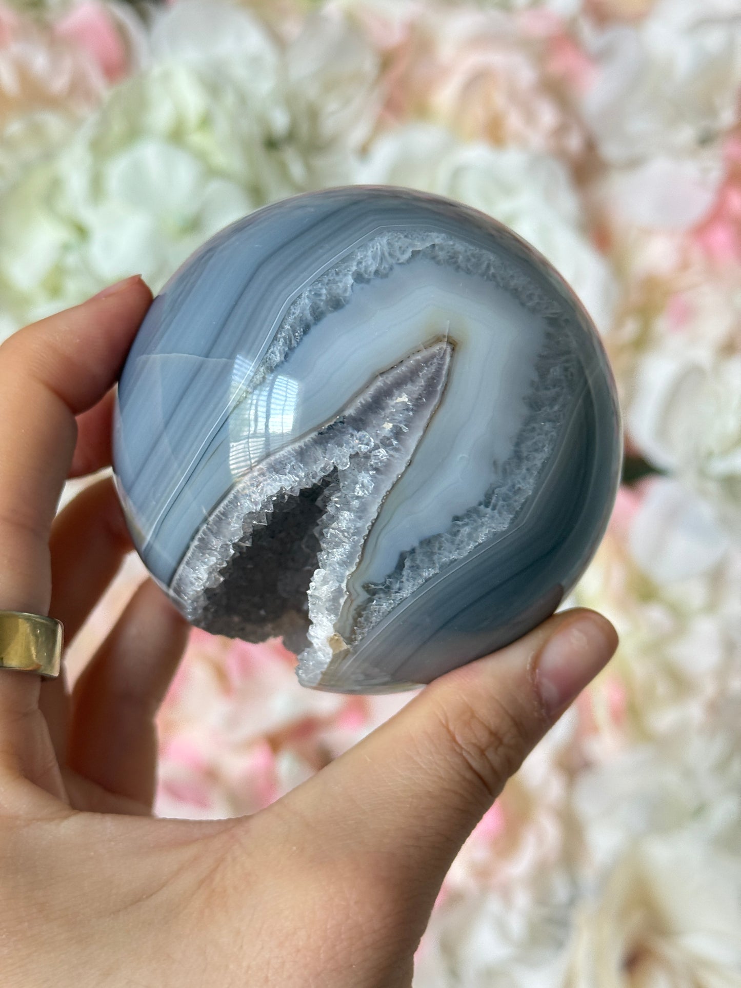 Banded Droozy Orca Agate Sphere