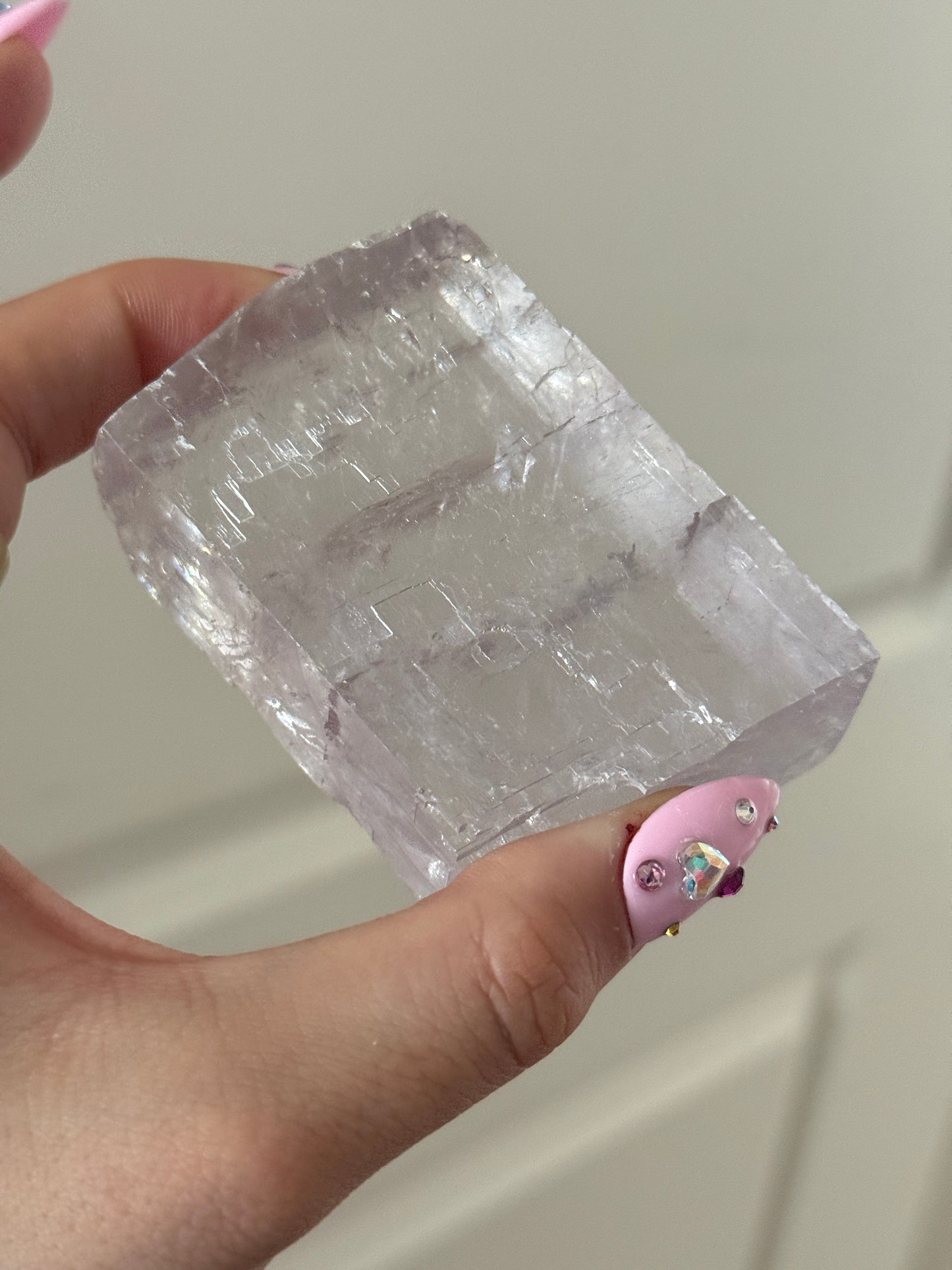 Crystal Clear and Rainbow Filled Cleaved Balmat