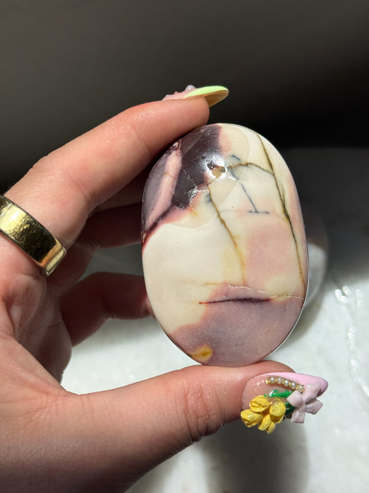 Pink Purple Mookaite Palmstone