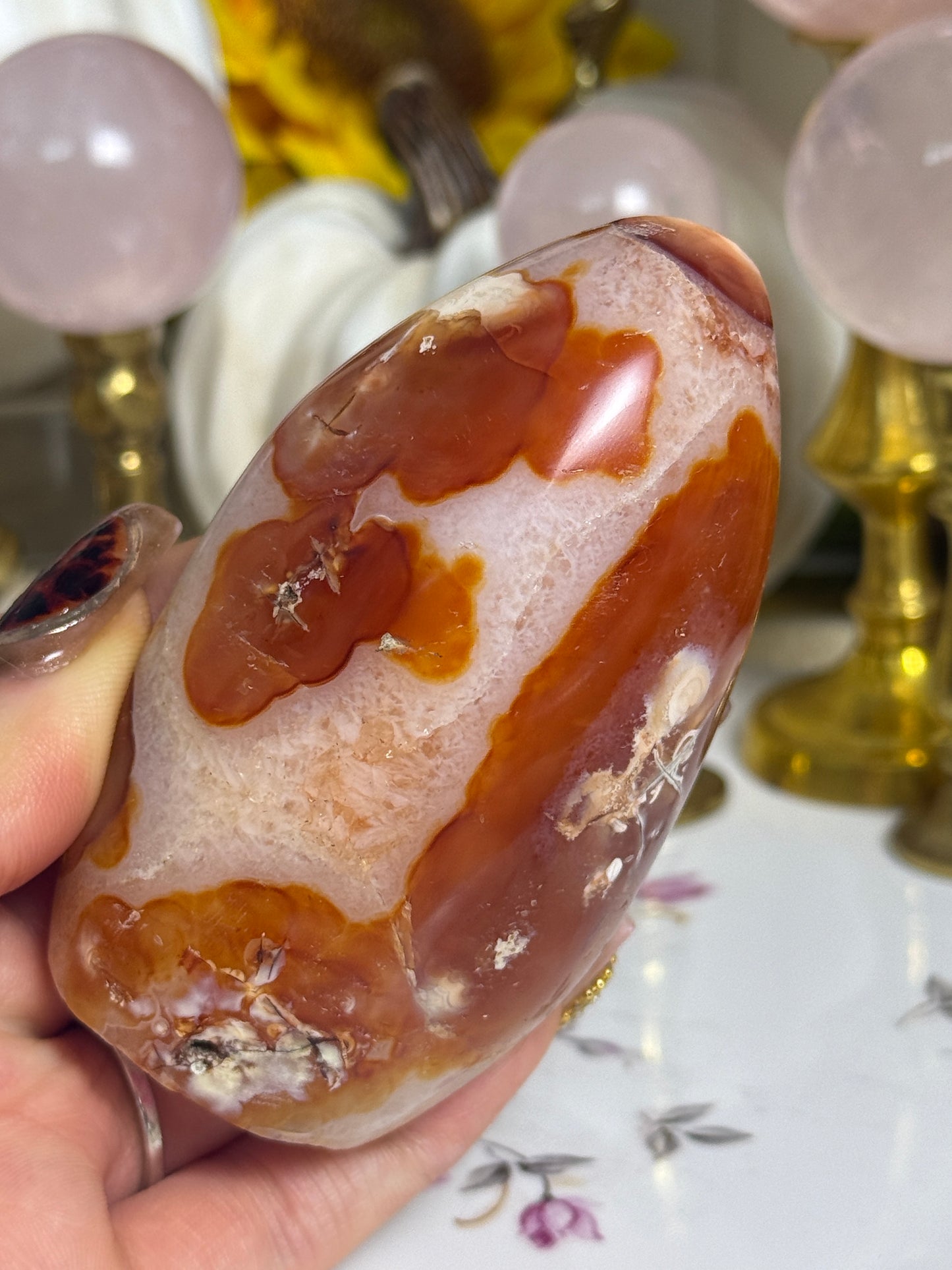 Koi Fish Duo Toned Carnelian Freeform