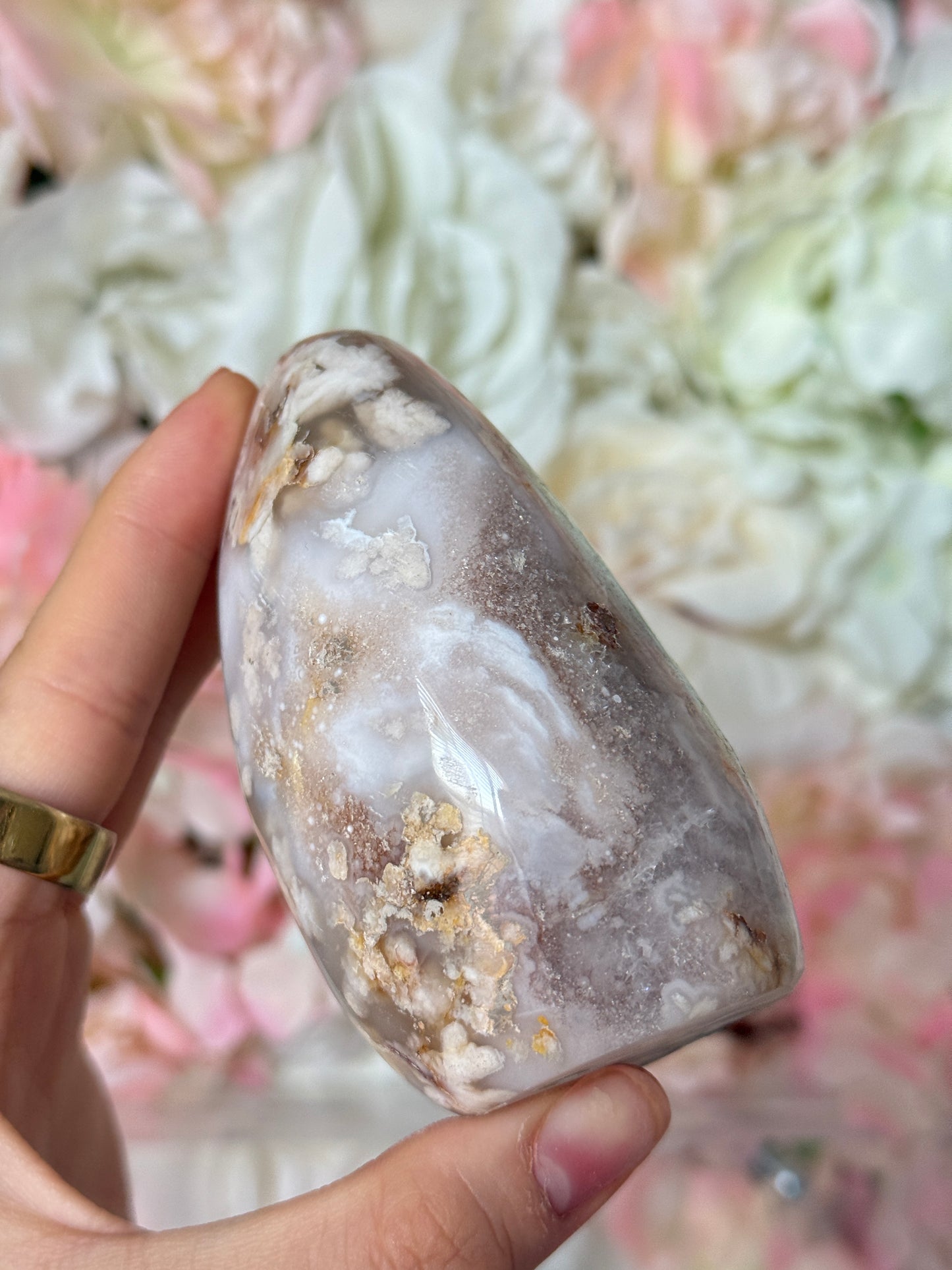 Flower agate free form