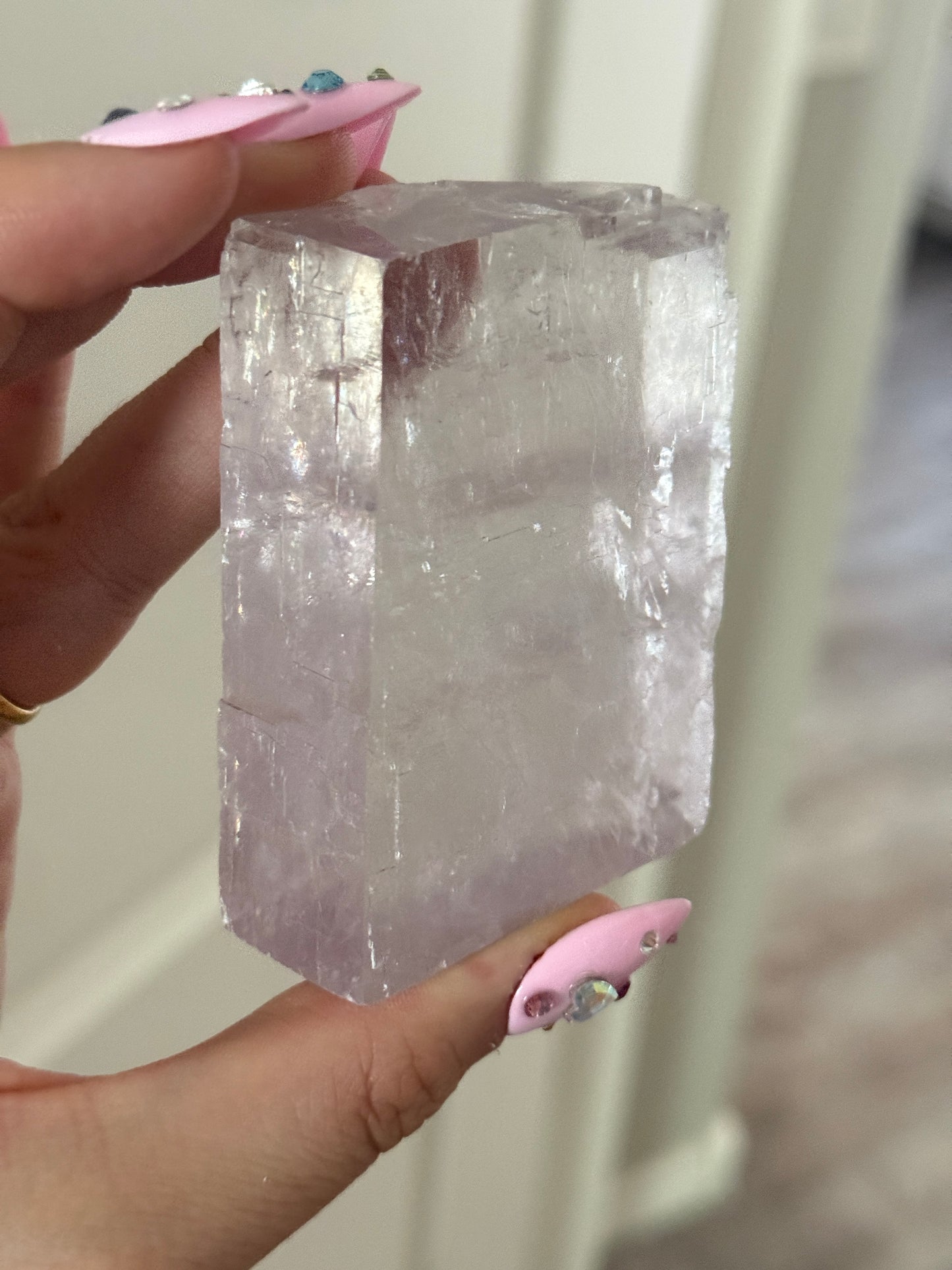 Crystal Clear and Rainbow Filled Cleaved Balmat