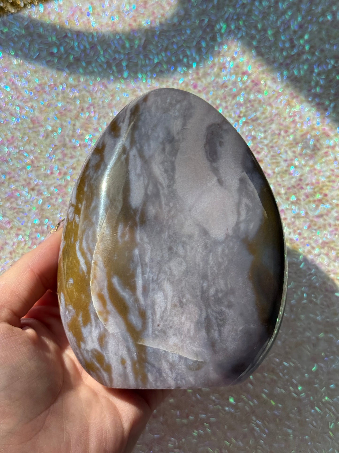 Beautiful Lilac Pink Tan Wavey Sea Jasper Freefrom