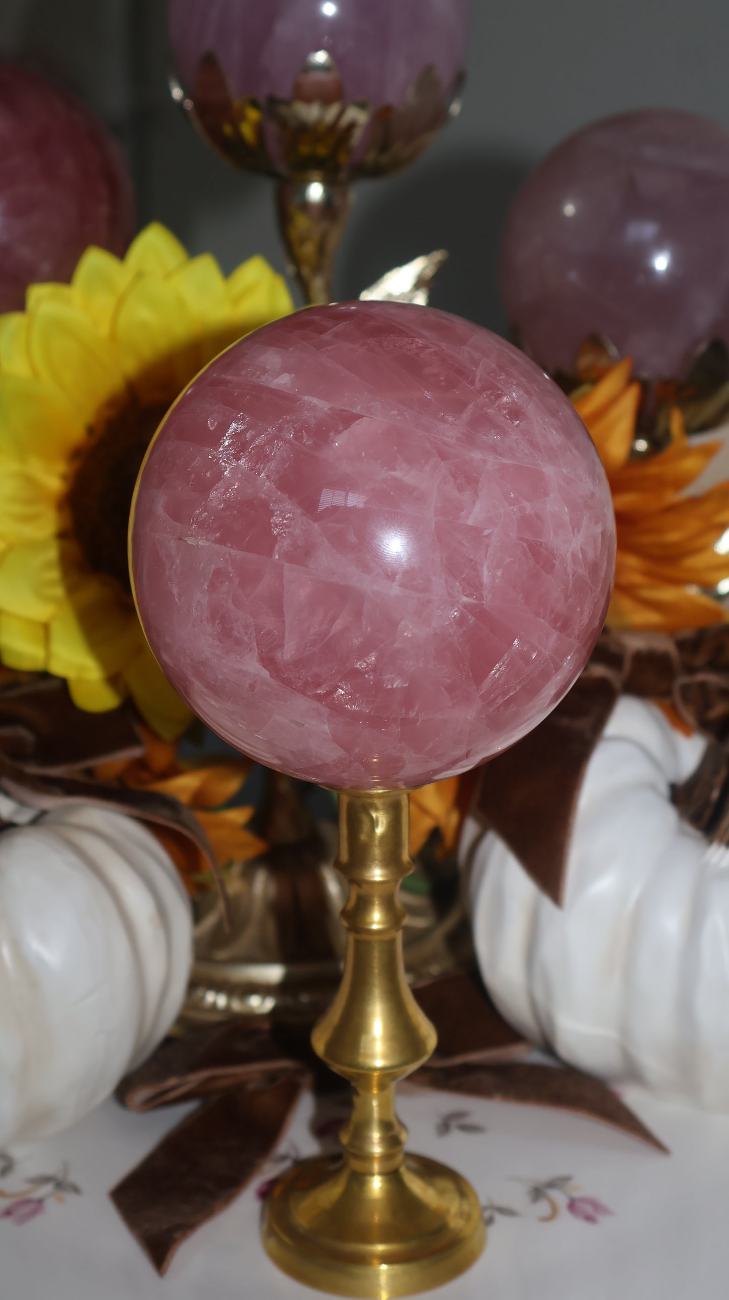 Watermelon Shimmering Glitter Filled Star Rose Quartz ✨
