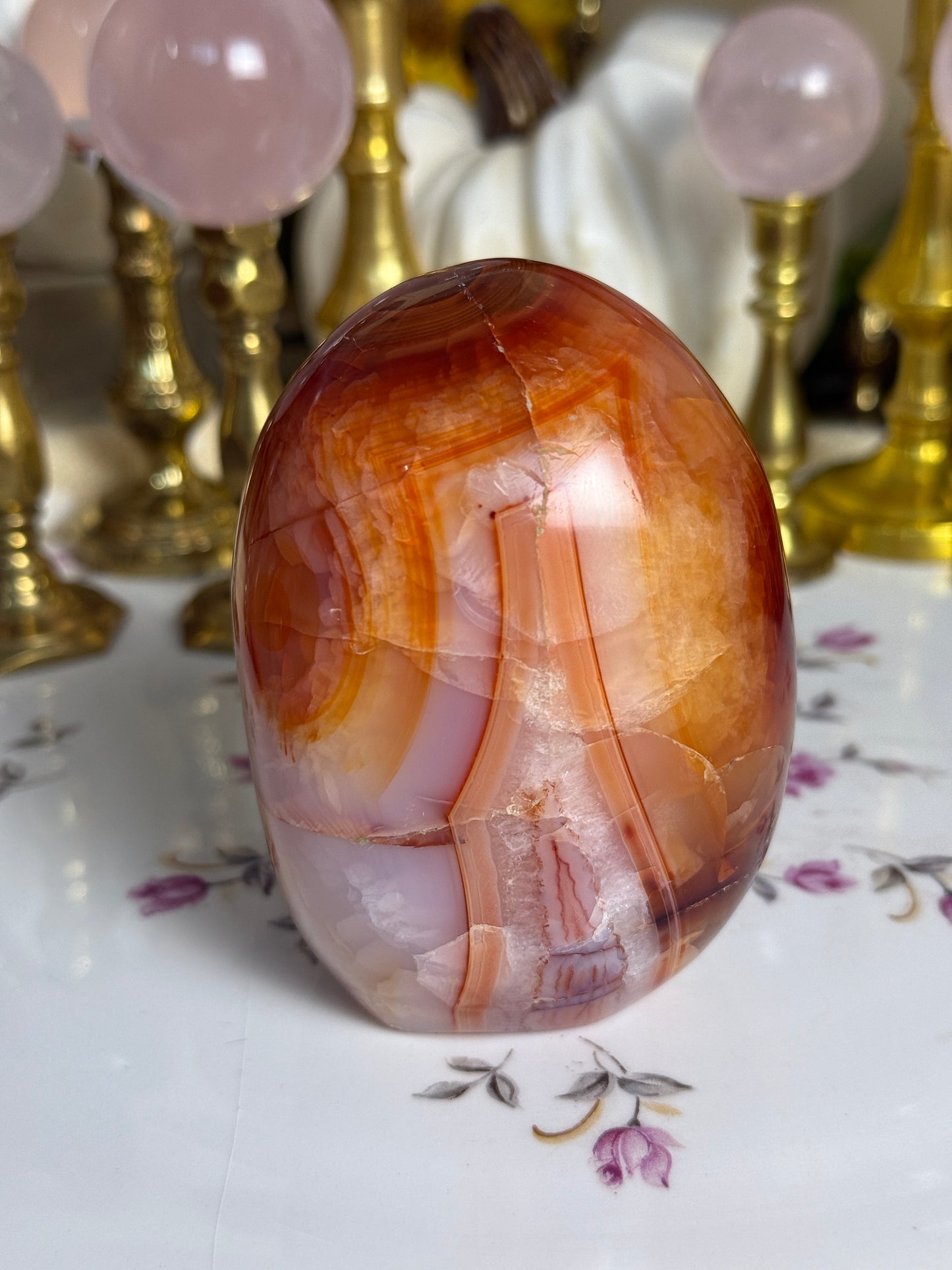 Glowing Agate Quartz Filled Carnelian Freeform