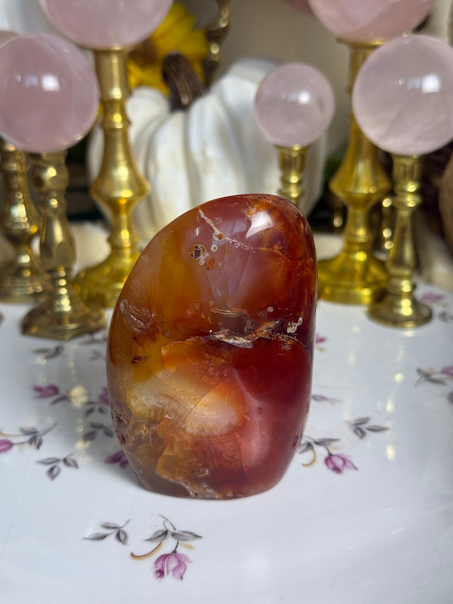 STUNNINGLY Unique Duo Toned Quartz Droozy Carnelian Freeform