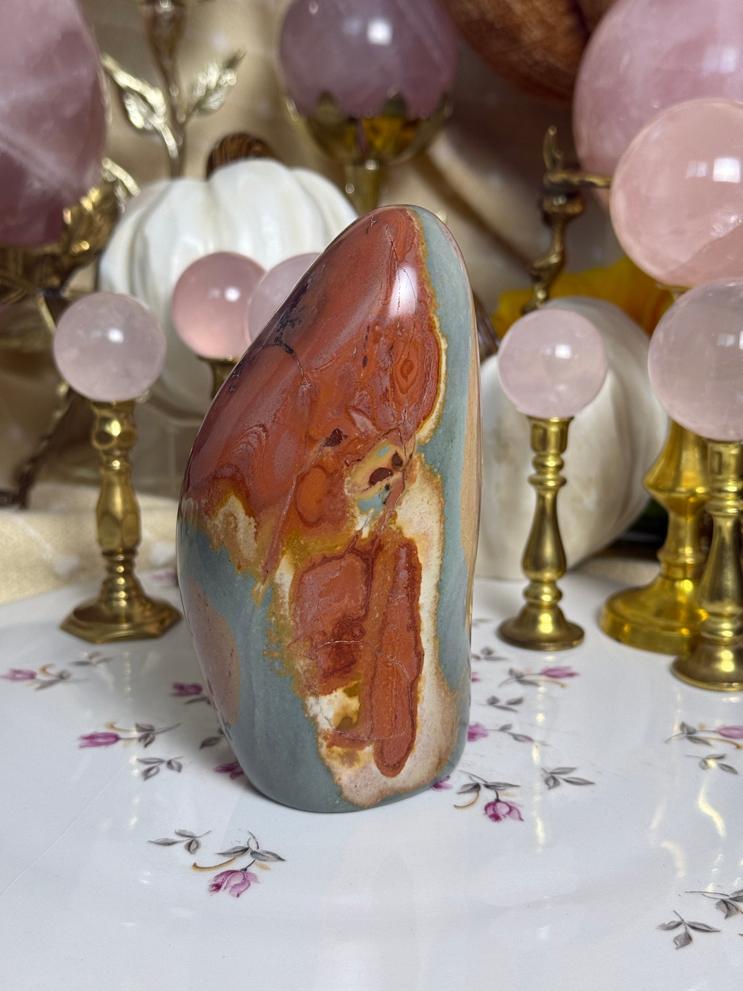 Dusty Rose Toned Polychrome Jasper Freeform