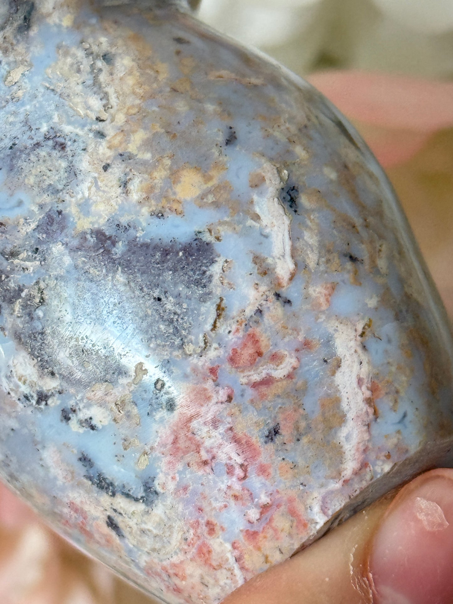 Pastel sea jasper mushroom