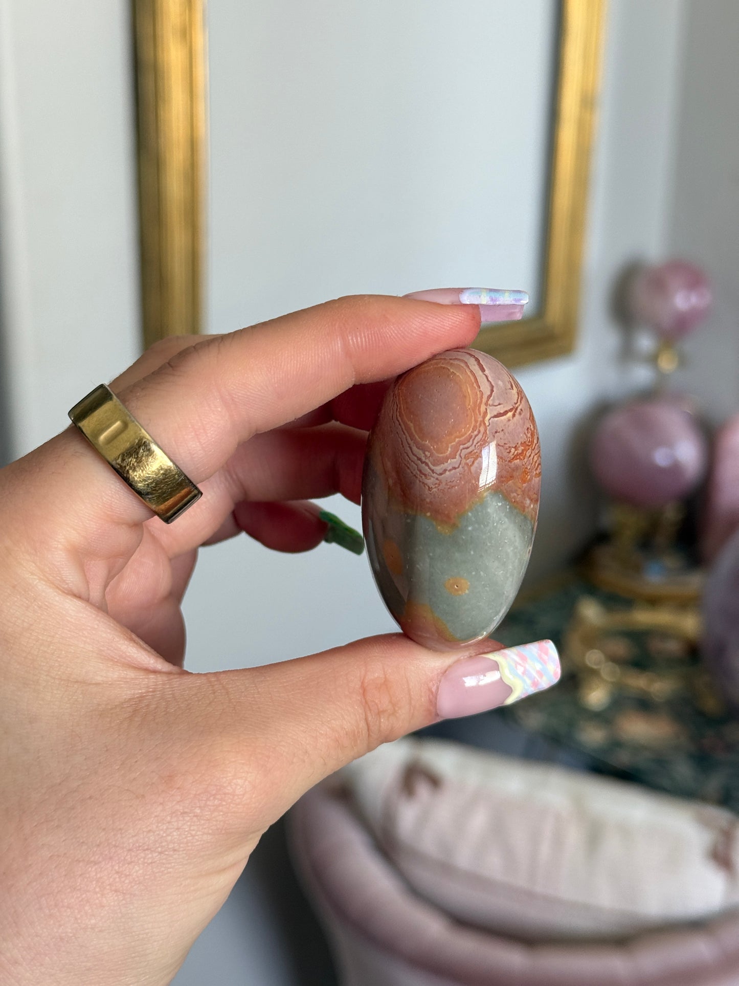 Mini Pink Polychrome Jasper Freeform