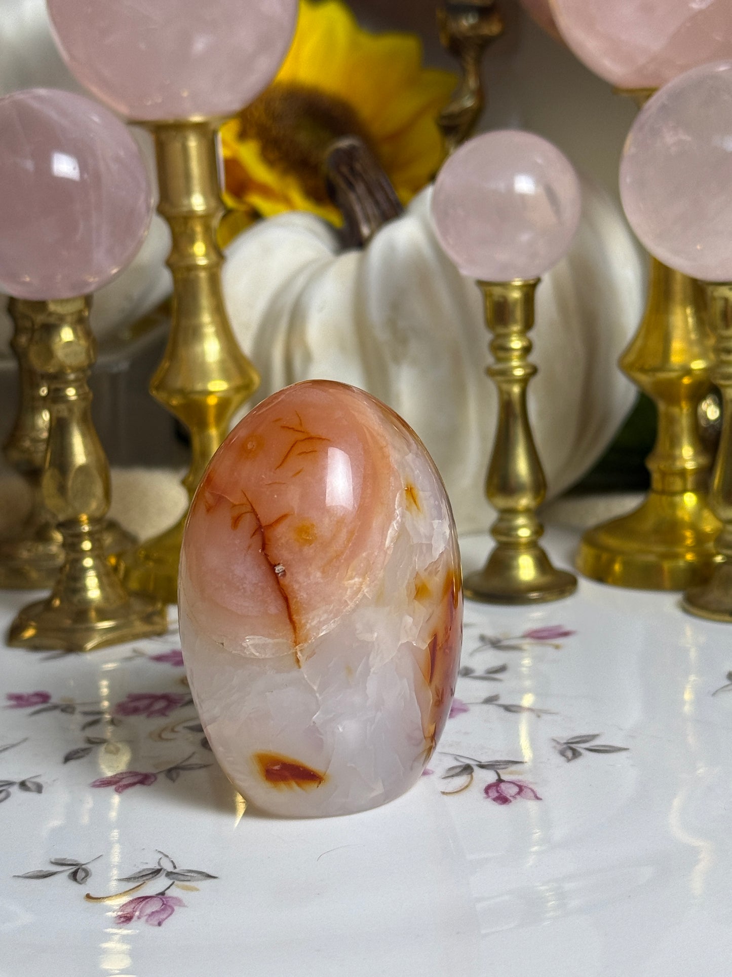 Peachy Tipped Carnelian Freeform