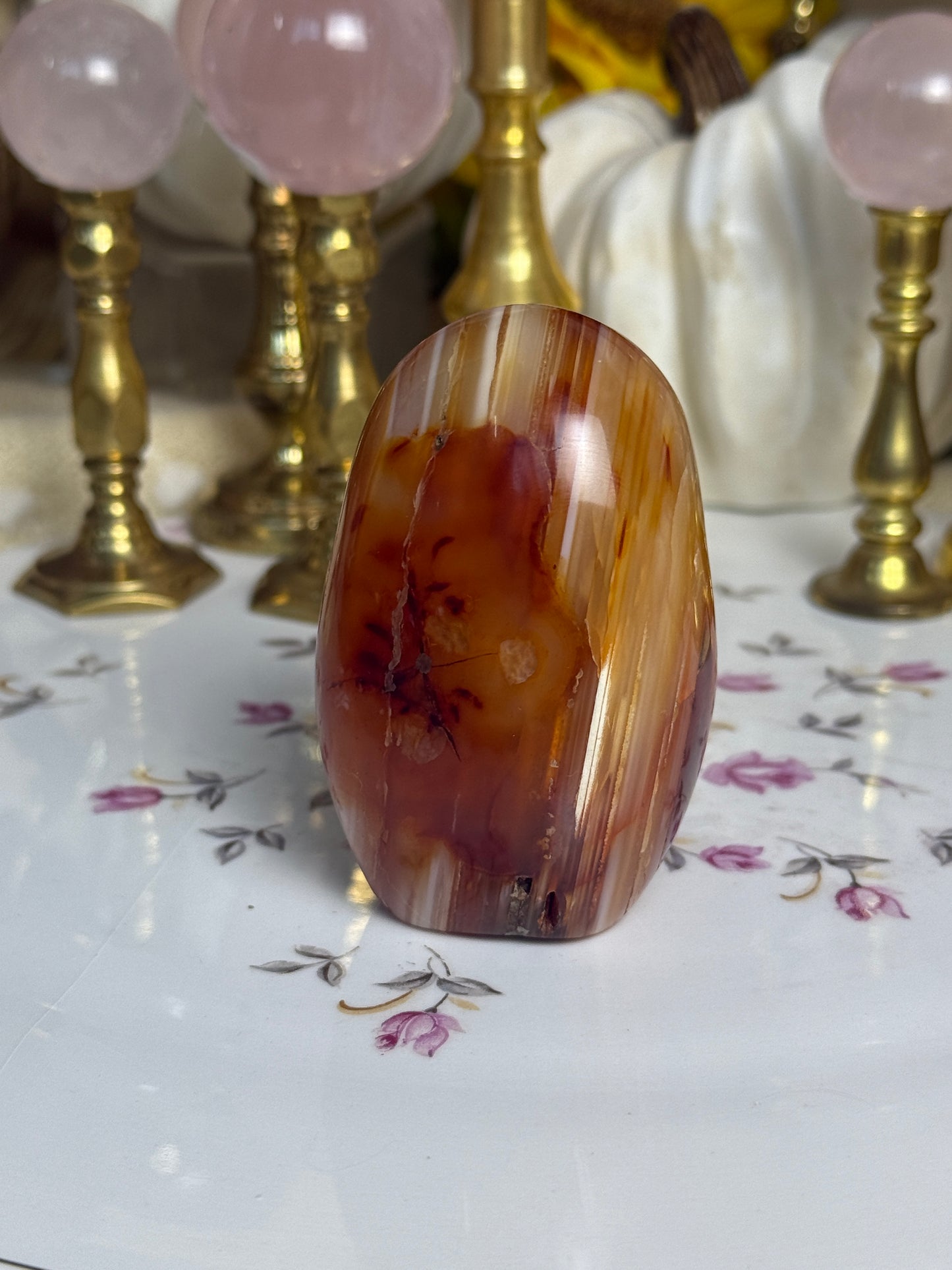 Caramel Mahogany Banded Carnelian Freeform