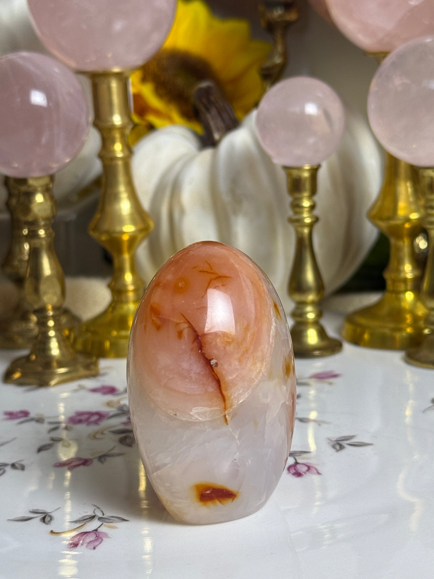 Peachy Tipped Carnelian Freeform