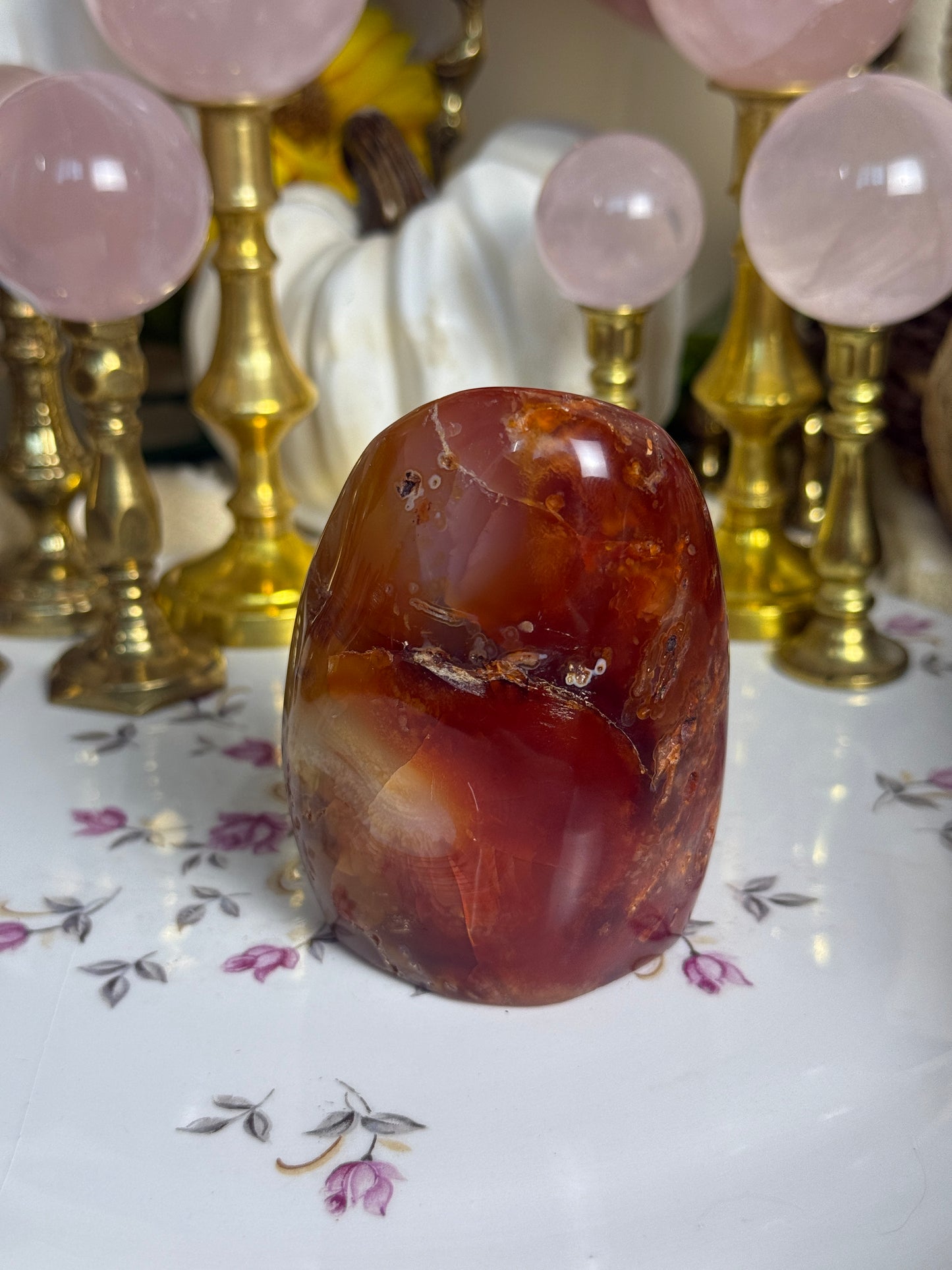 STUNNINGLY Unique Duo Toned Quartz Droozy Carnelian Freeform