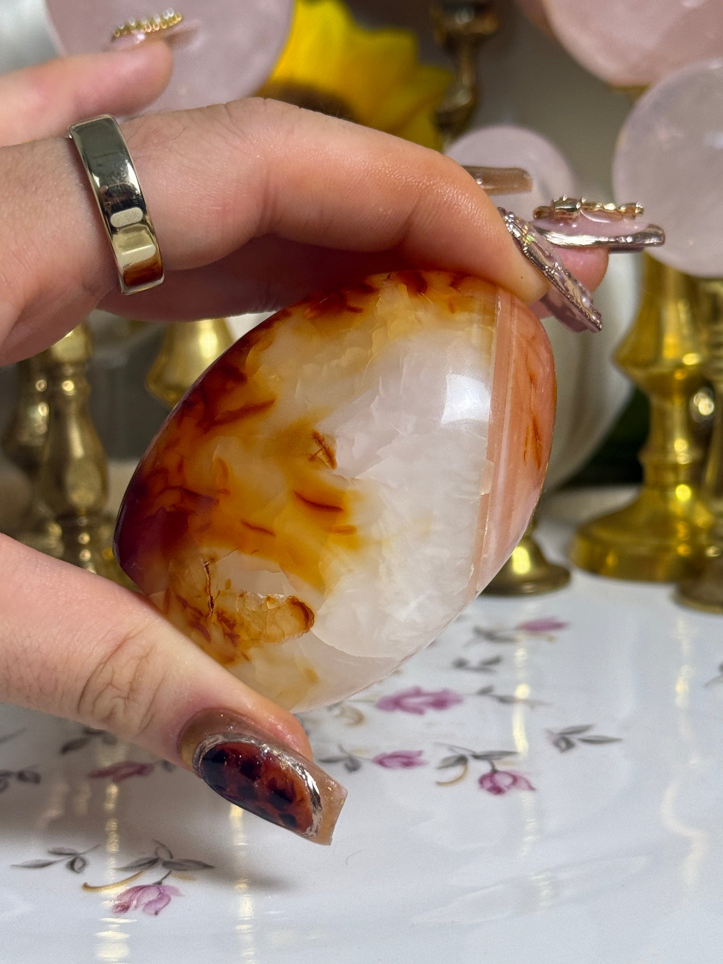 Peachy Tipped Carnelian Freeform