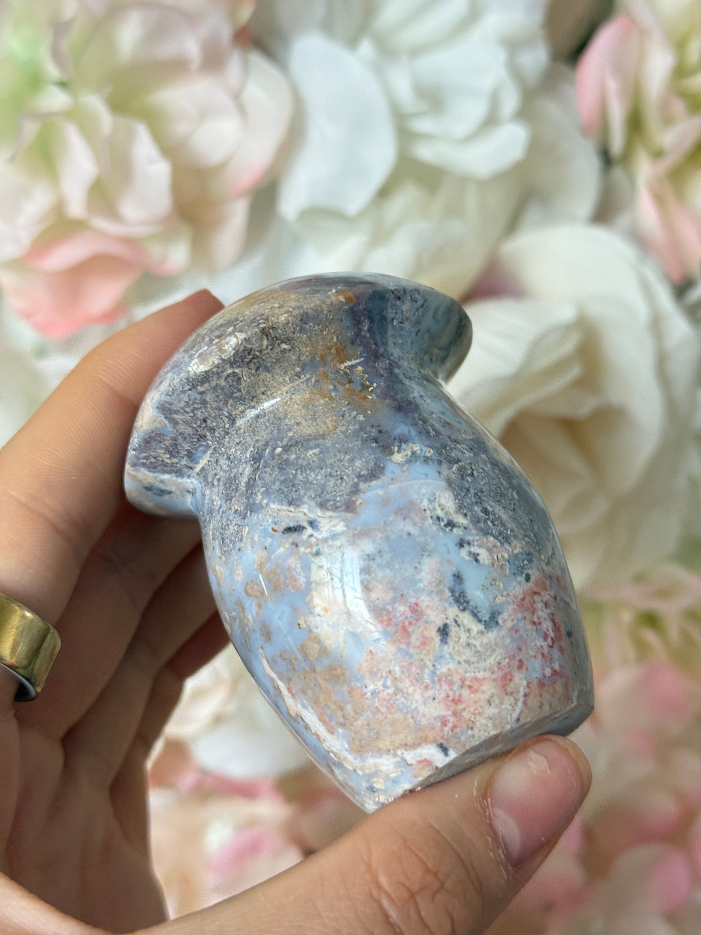 Pastel sea jasper mushroom