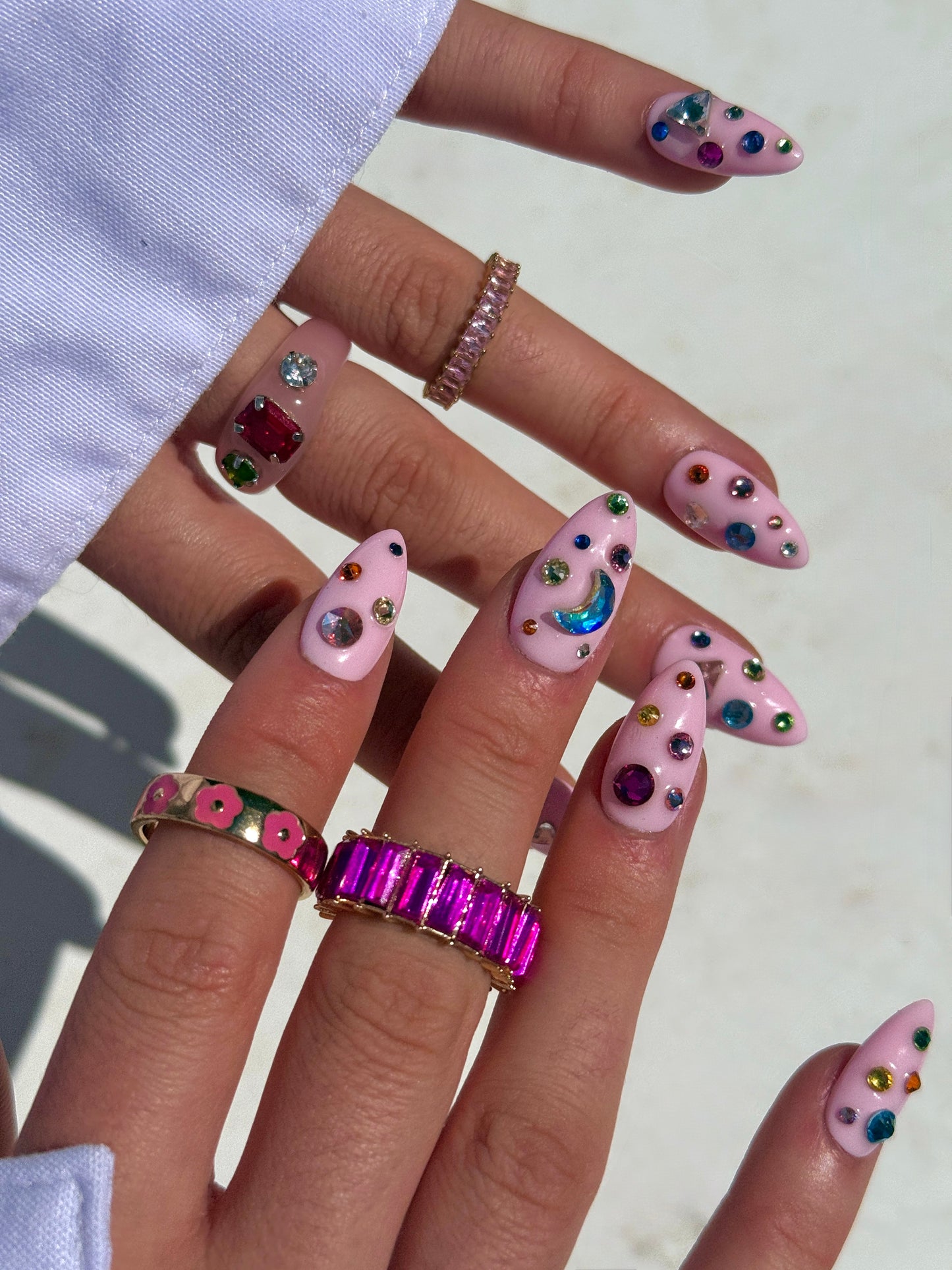 'Swarovski Treasure Trove Dream' Reusable Press On Nails