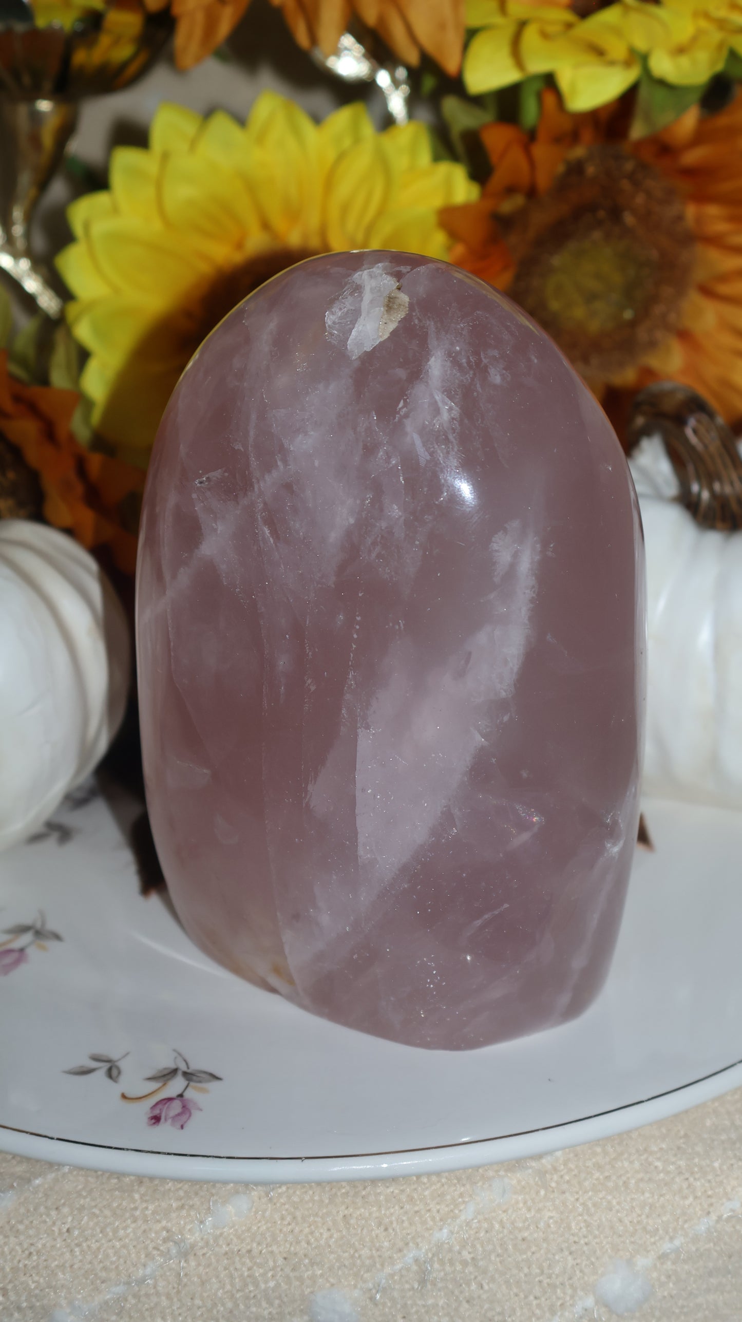 Glittering Baby Pink Rose Quartz Freeform