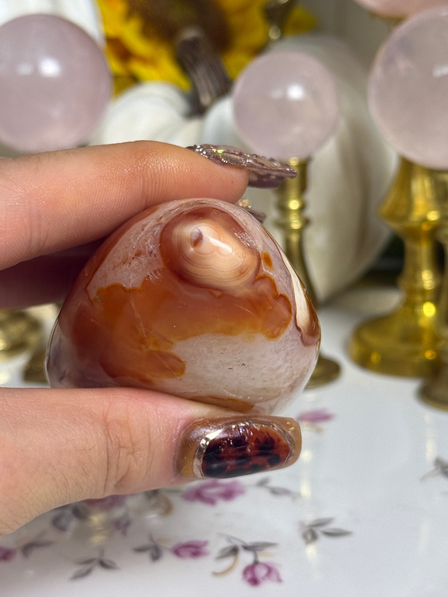 Koi Fish Duo Toned Carnelian Freeform