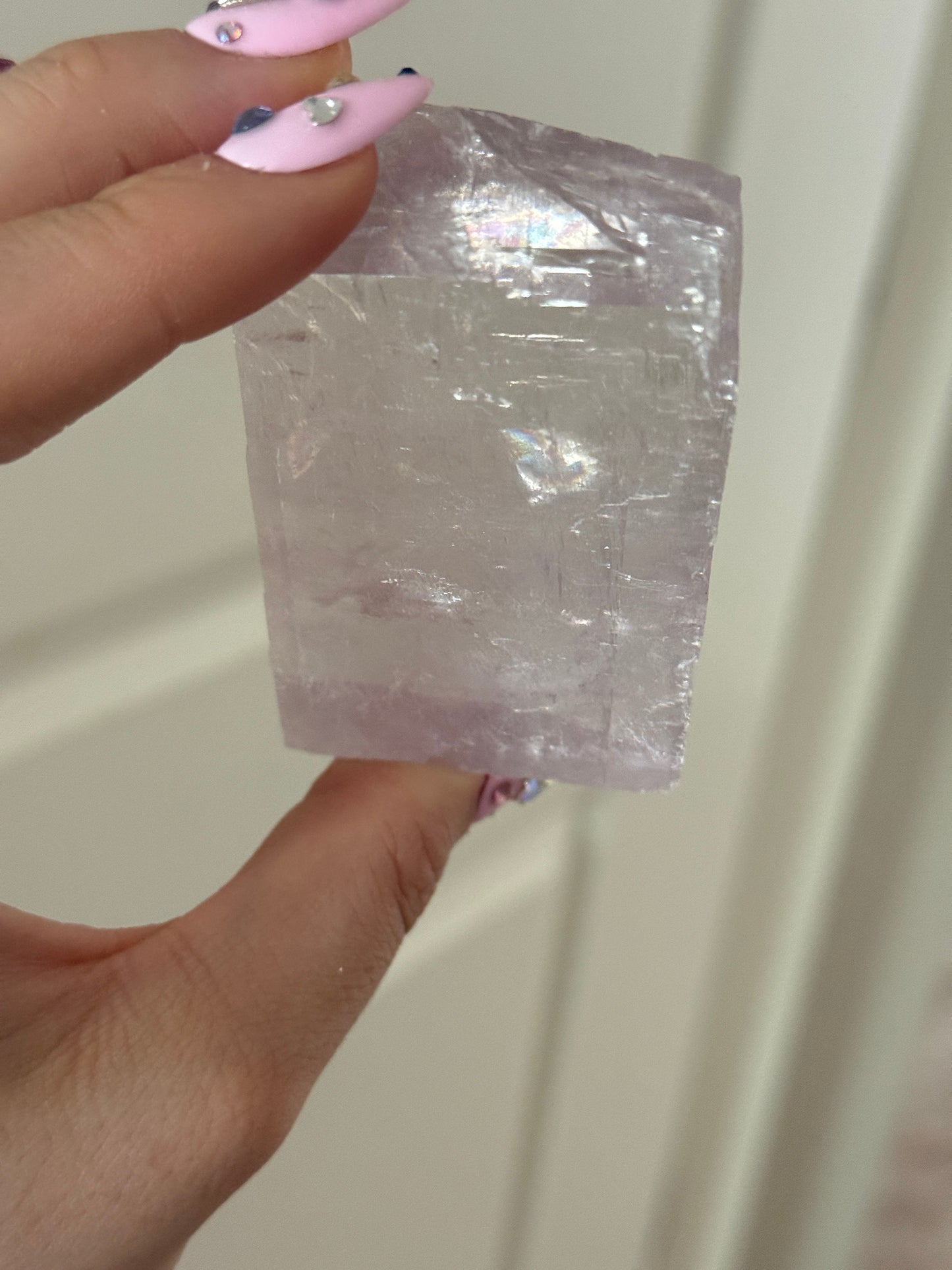 Crystal Clear and Rainbow Filled Cleaved Balmat