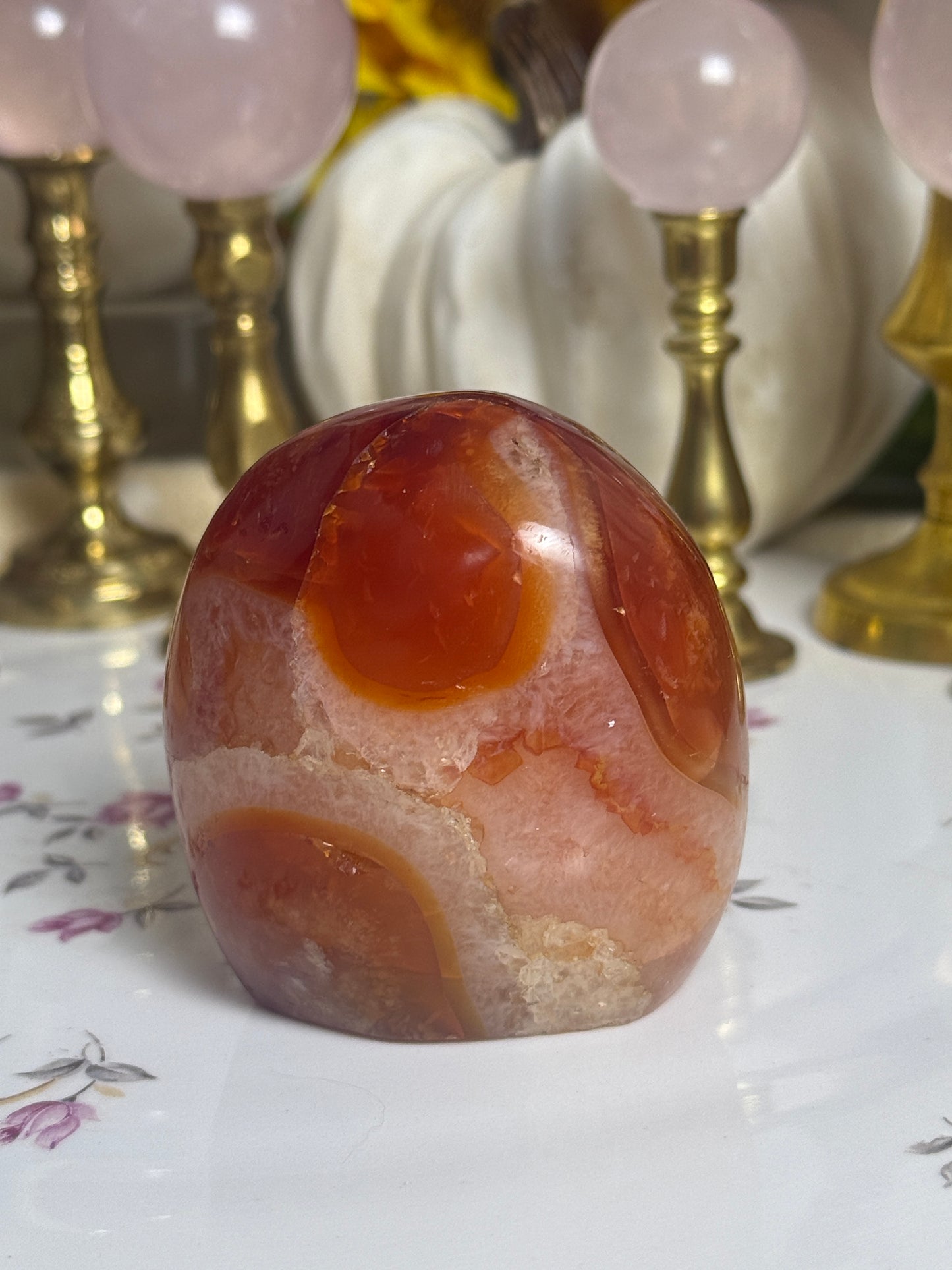 Flame 🔥 Yellow/ Orange Banded Carnelian Freeform
