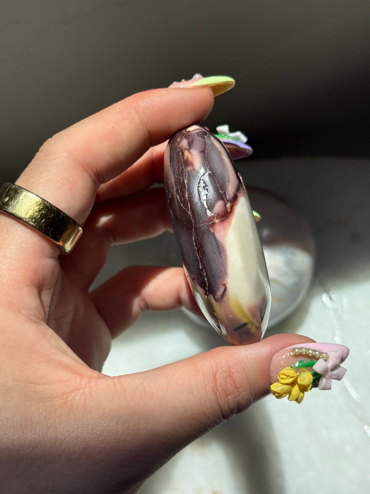 Pink Purple Mookaite Palmstone