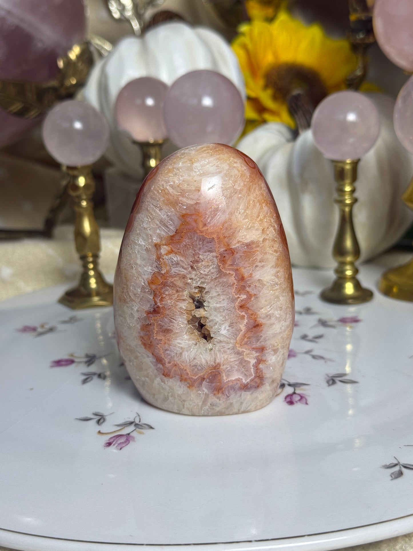 Quartz Agate Banded Carnelian Freeform
