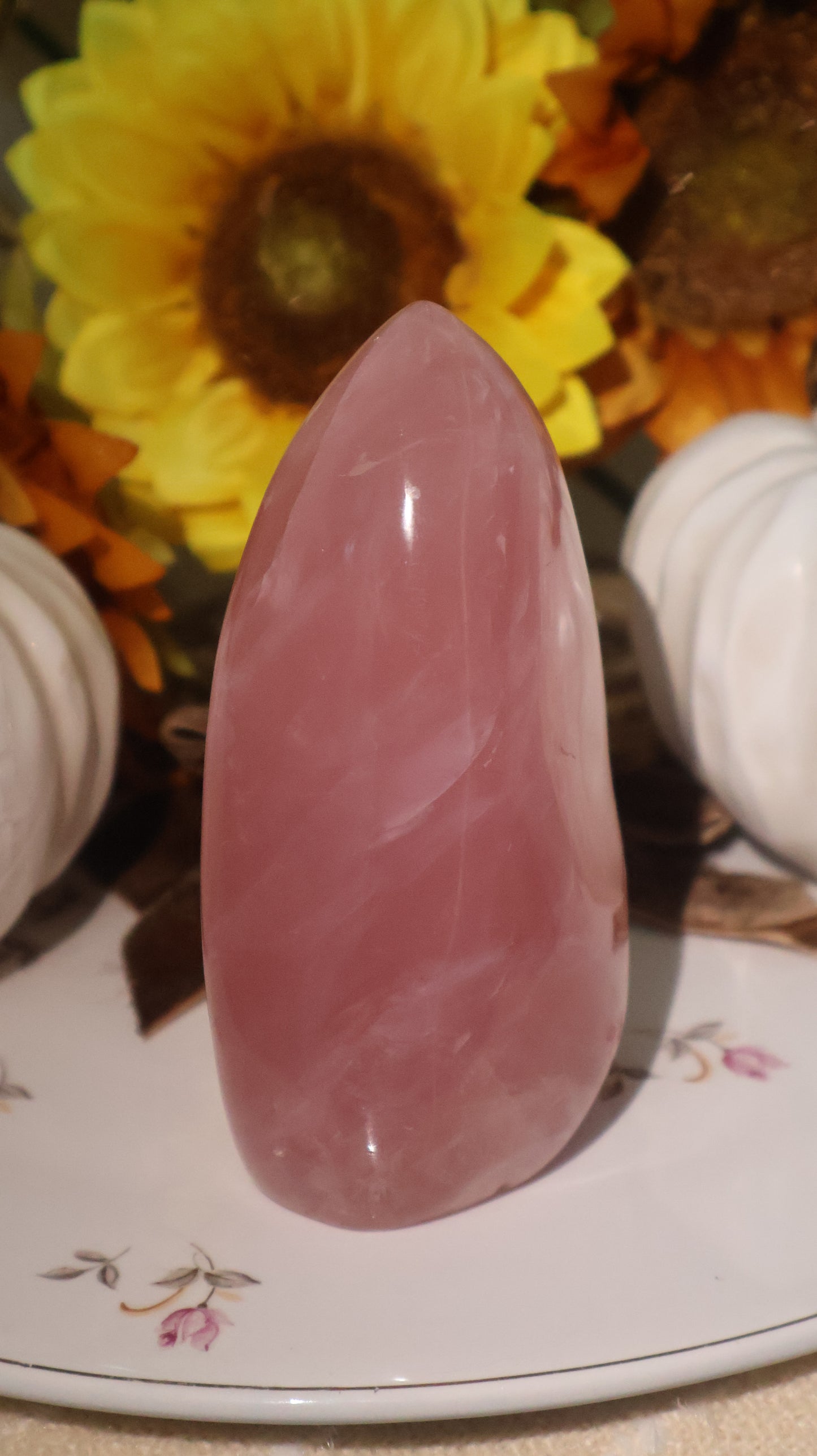 Glowing Deep Pink Star Rose Quartz Freeform