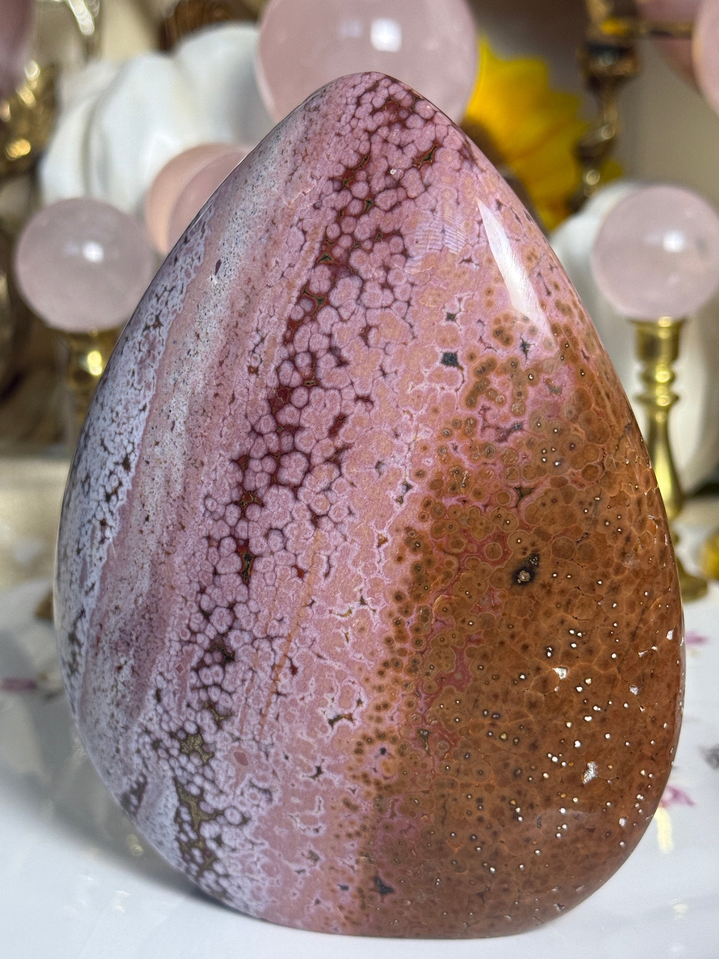 Chocolate Strawberry Orby Sea Jasper Freeform🍓🍫