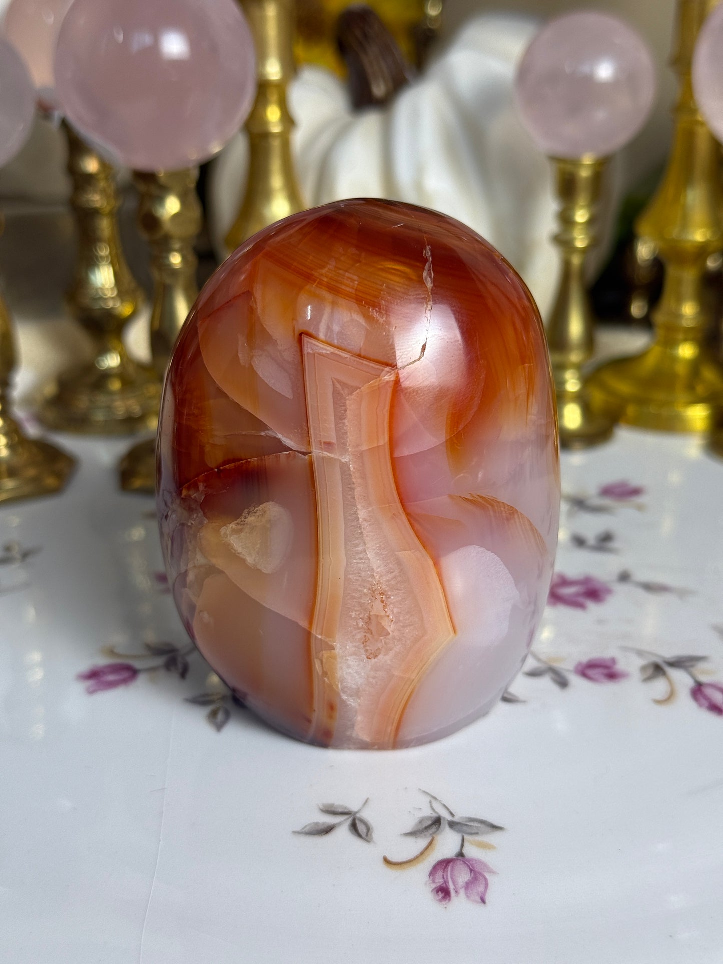 Glowing Agate Quartz Filled Carnelian Freeform