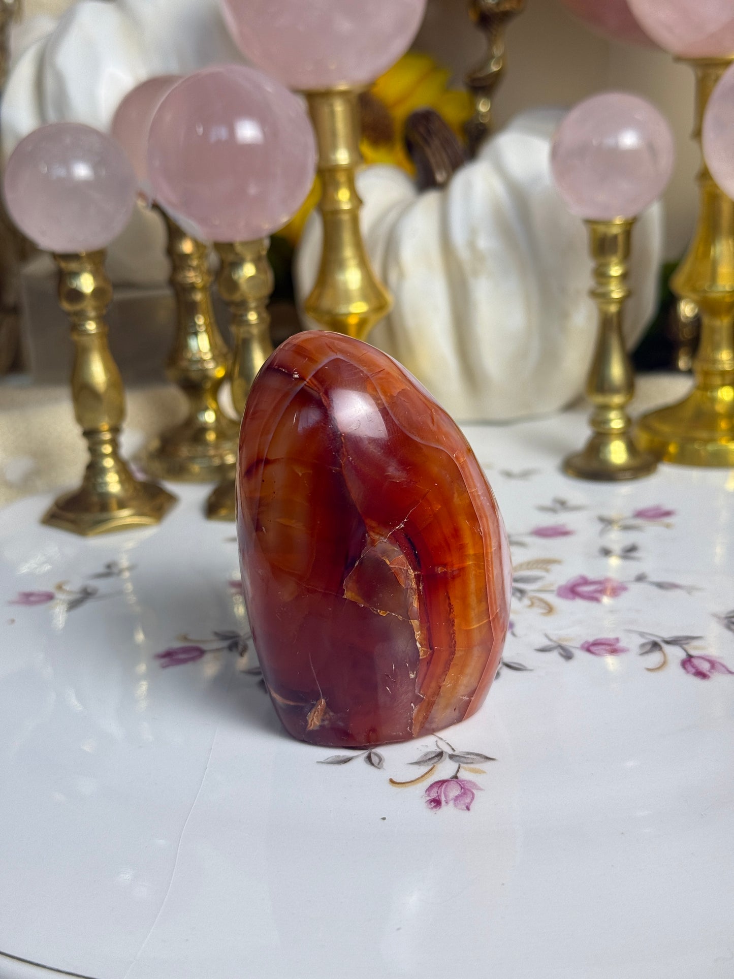 'Happy Face' Funky Carnelian Freeform