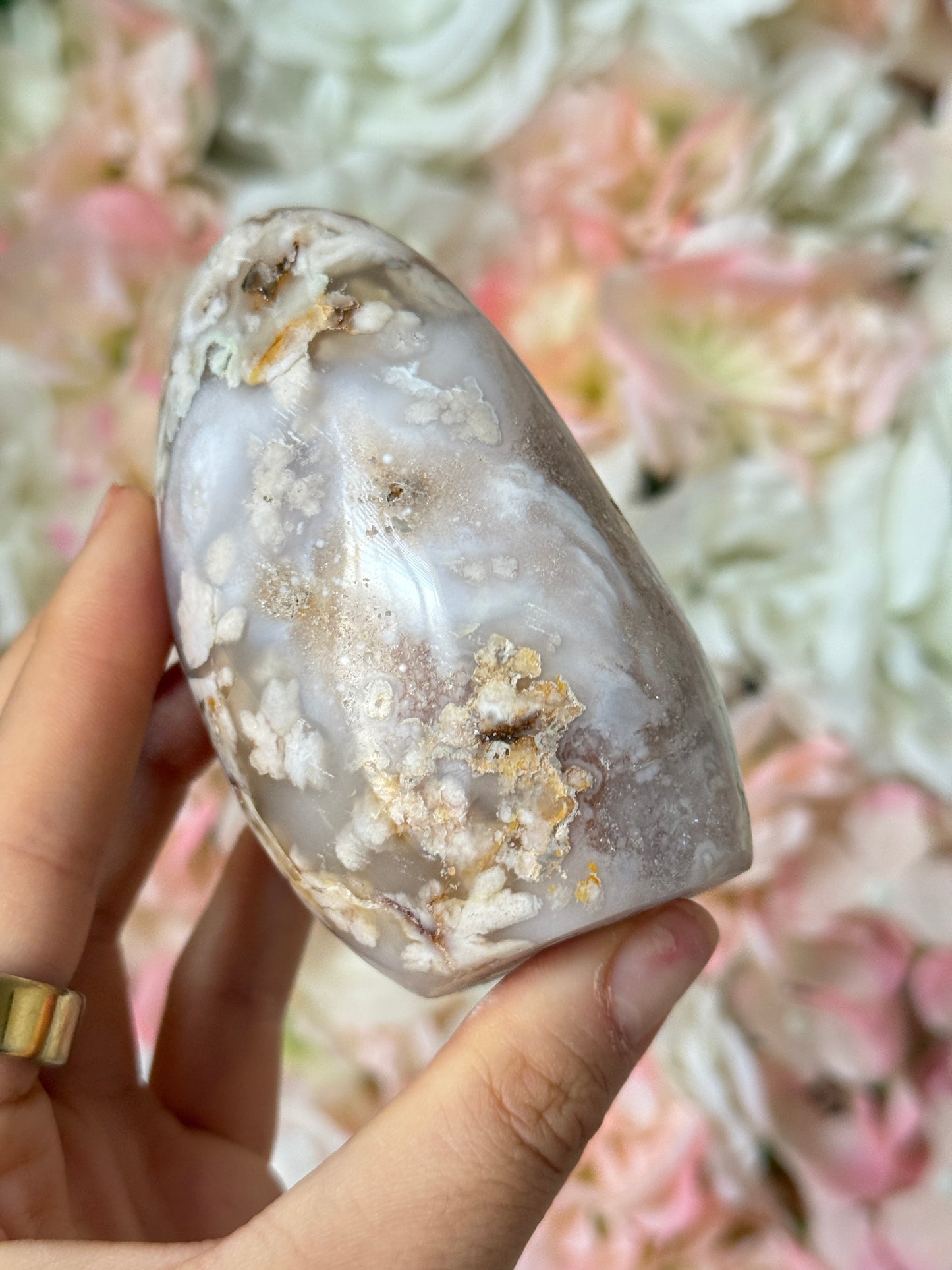 Flower agate free form