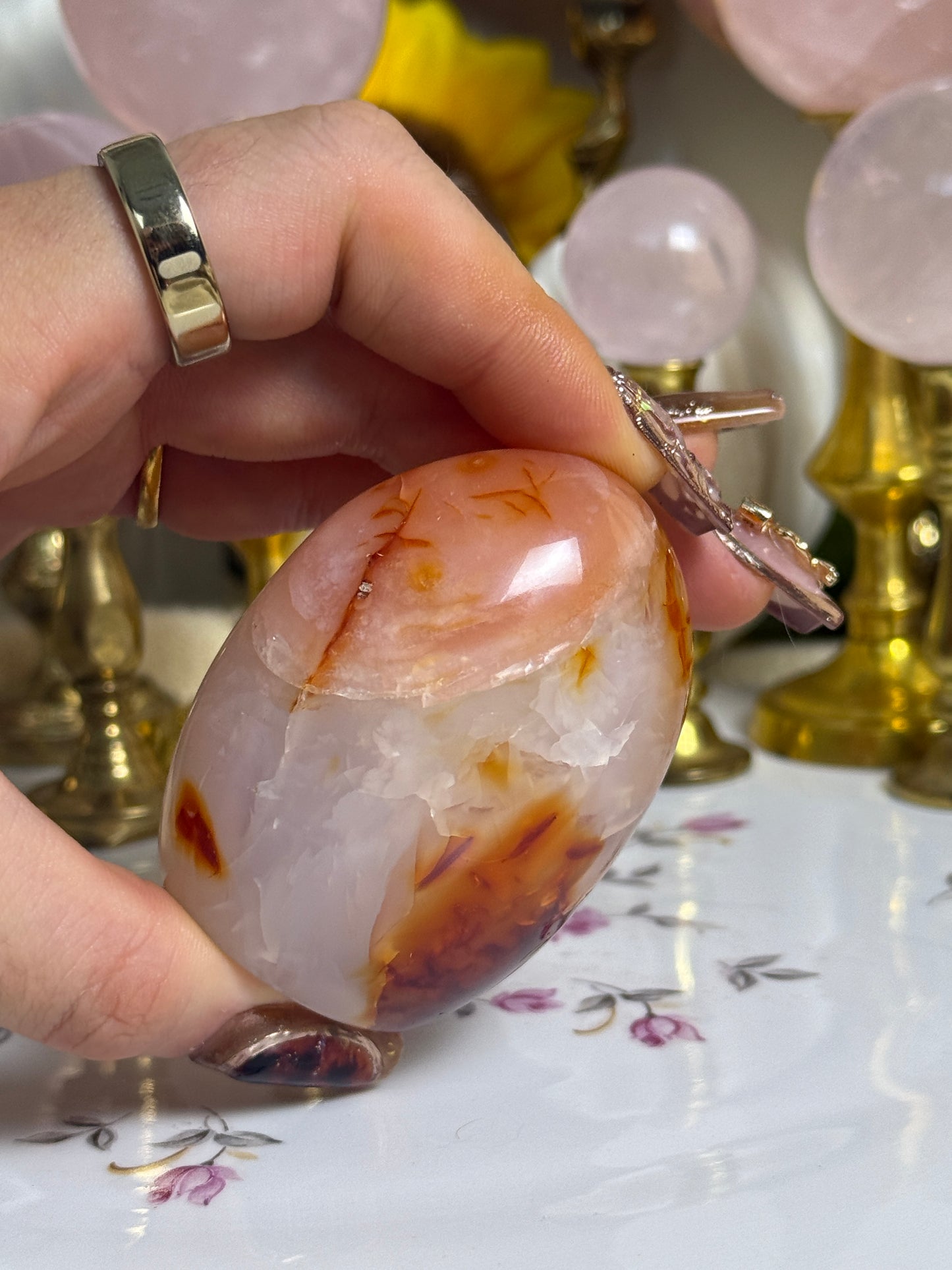 Peachy Tipped Carnelian Freeform