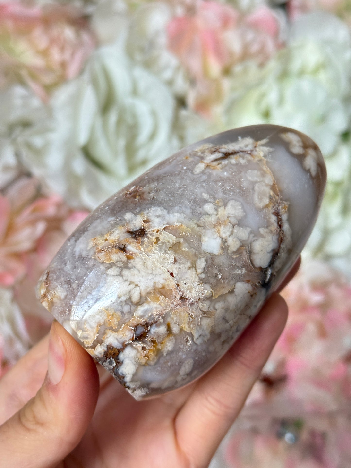 Flower agate free form