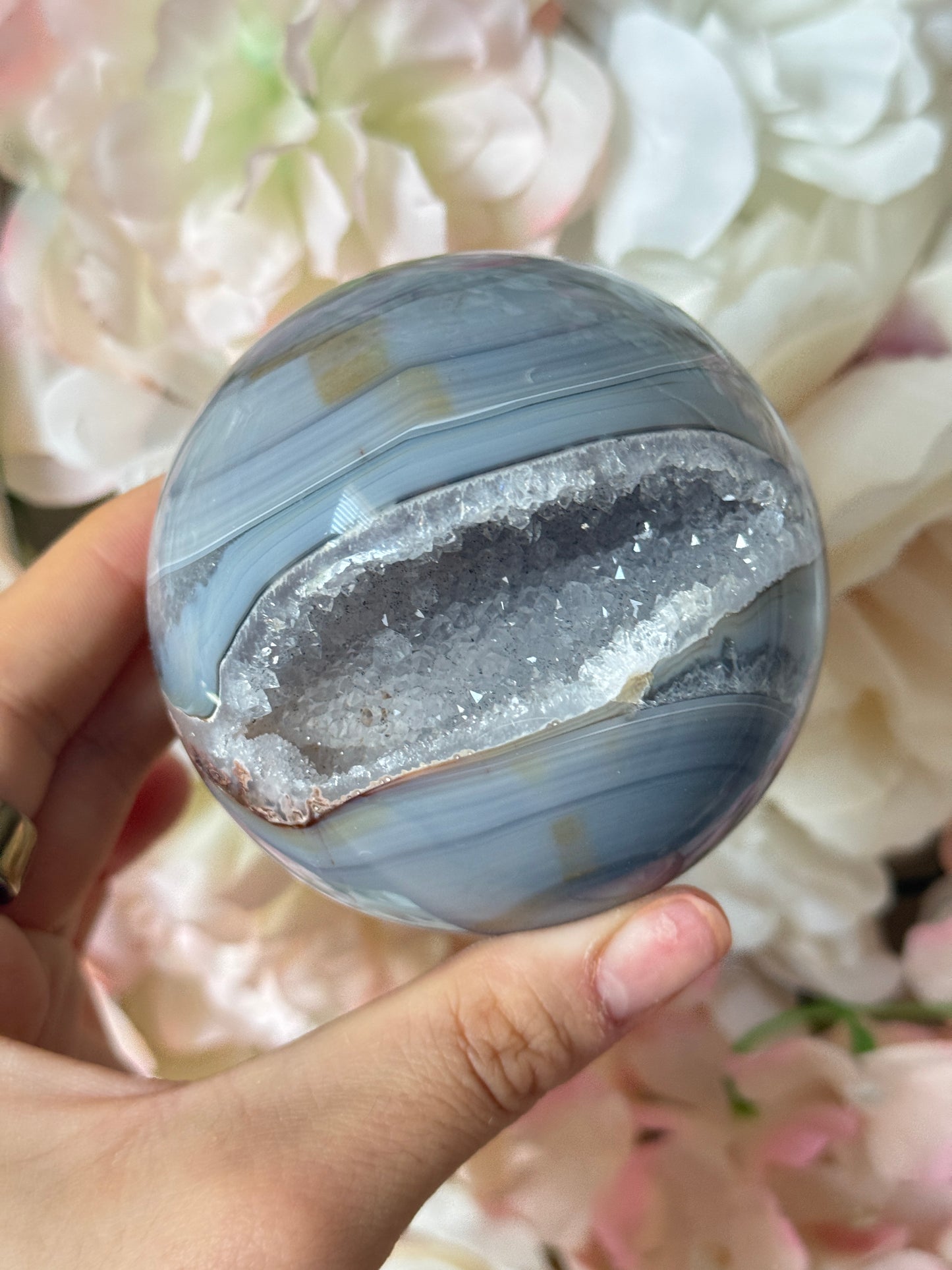Banded Droozy Orca Agate Sphere