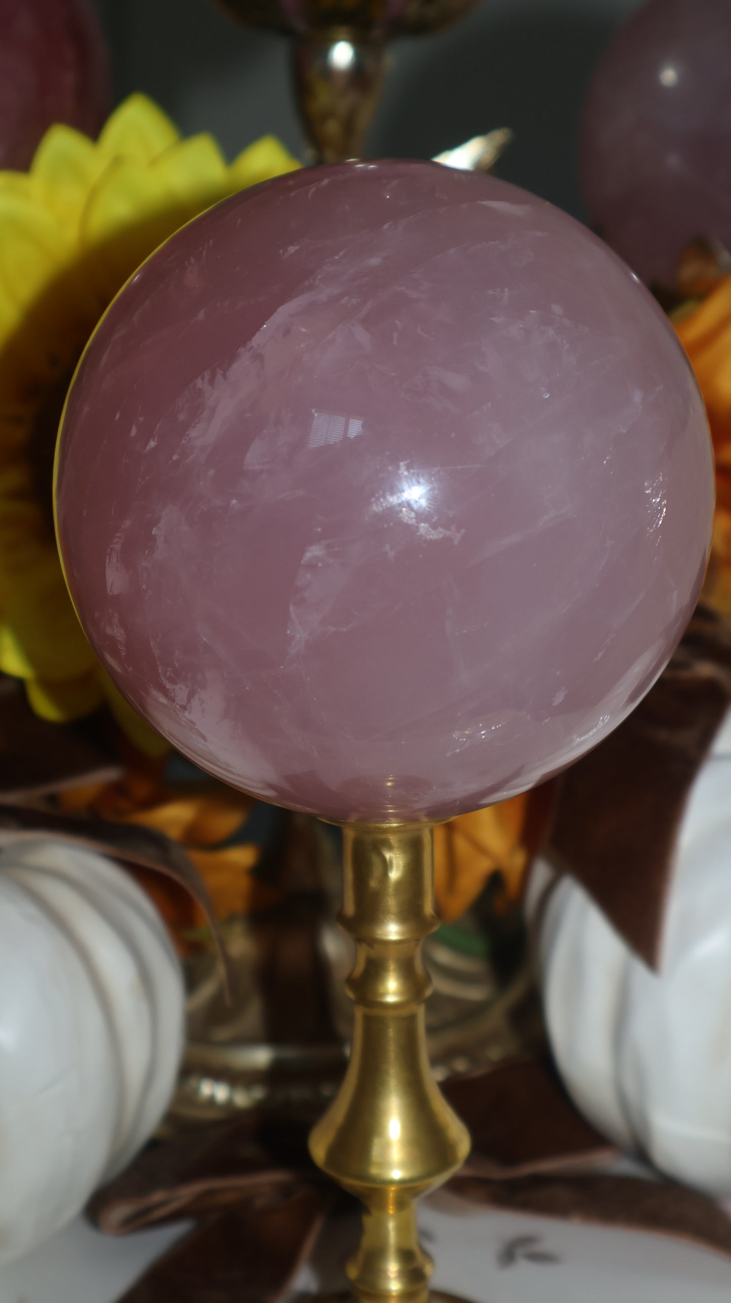 Purple Star Rose Rainbow Gleam Quartz Sphere✨