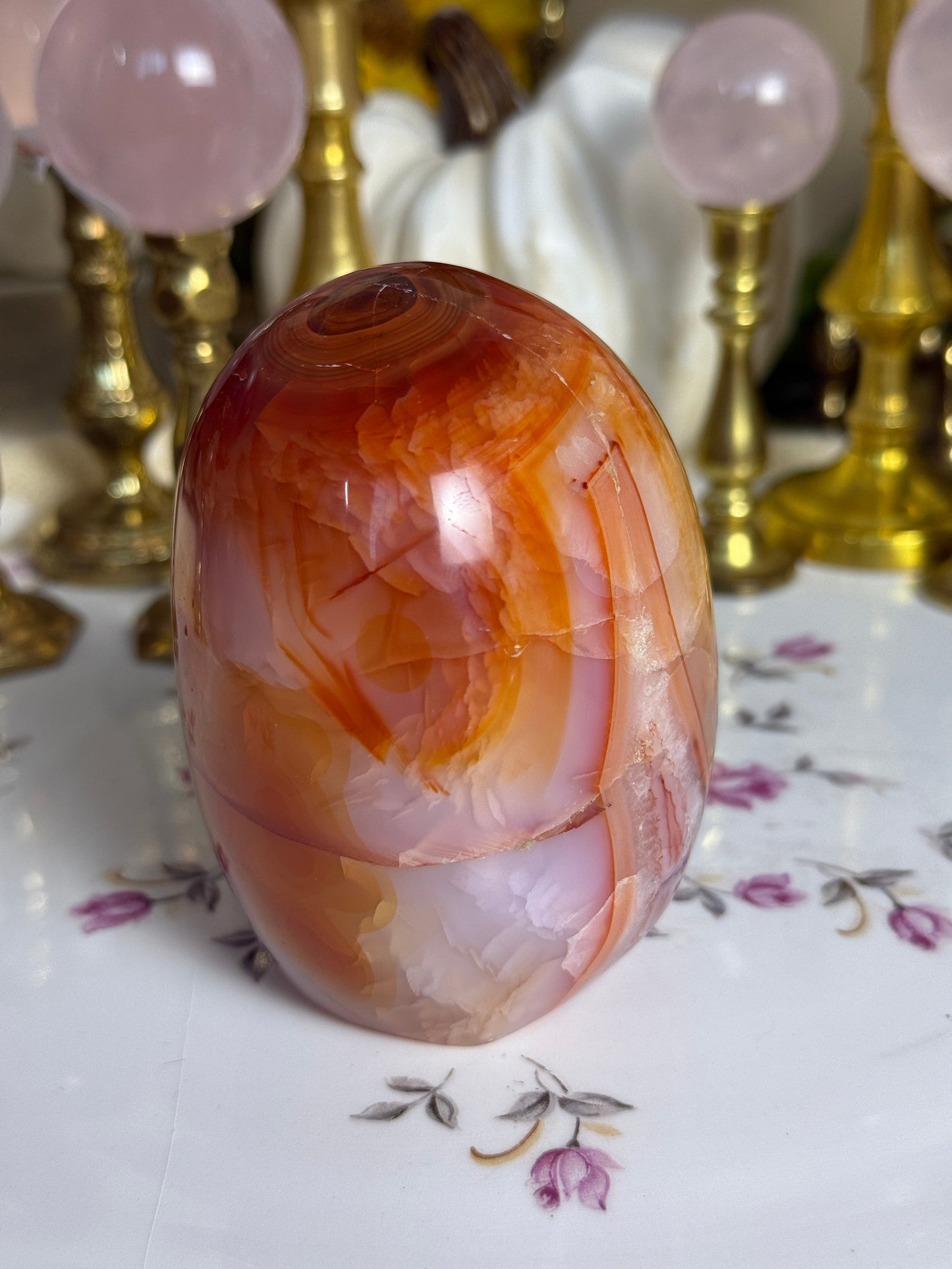 Glowing Agate Quartz Filled Carnelian Freeform