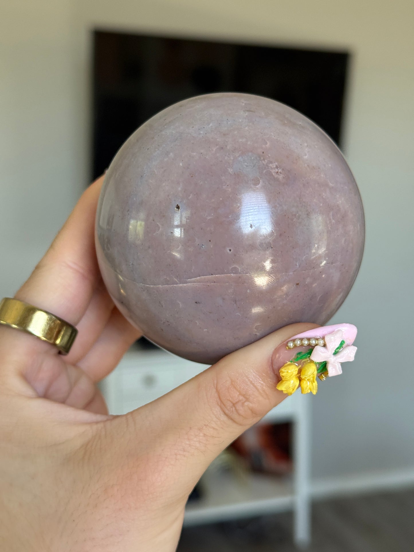 Pink Purple Sea Jasper Sphere