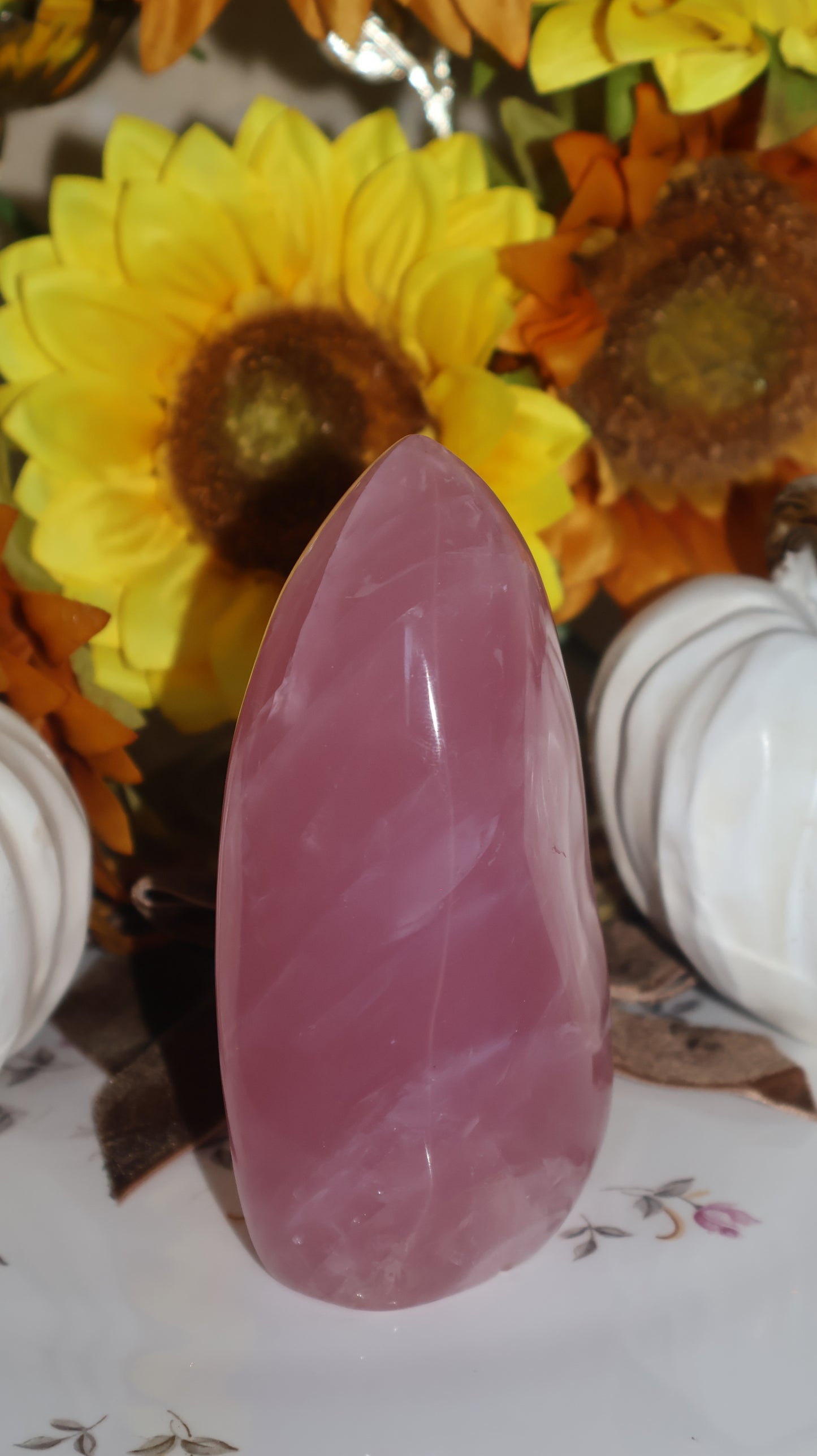 Glowing Deep Pink Star Rose Quartz Freeform