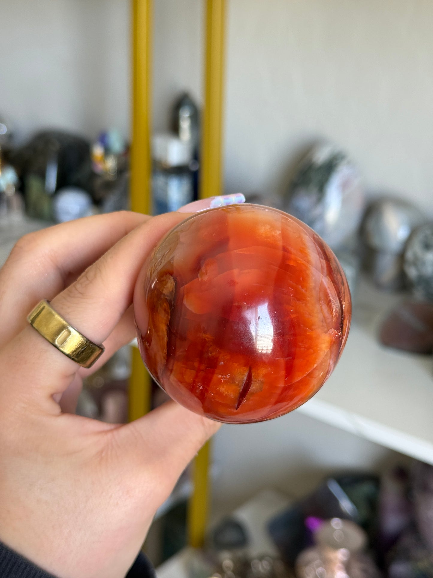 Pastel Banded Carnelian Mushrooms (choose your own)