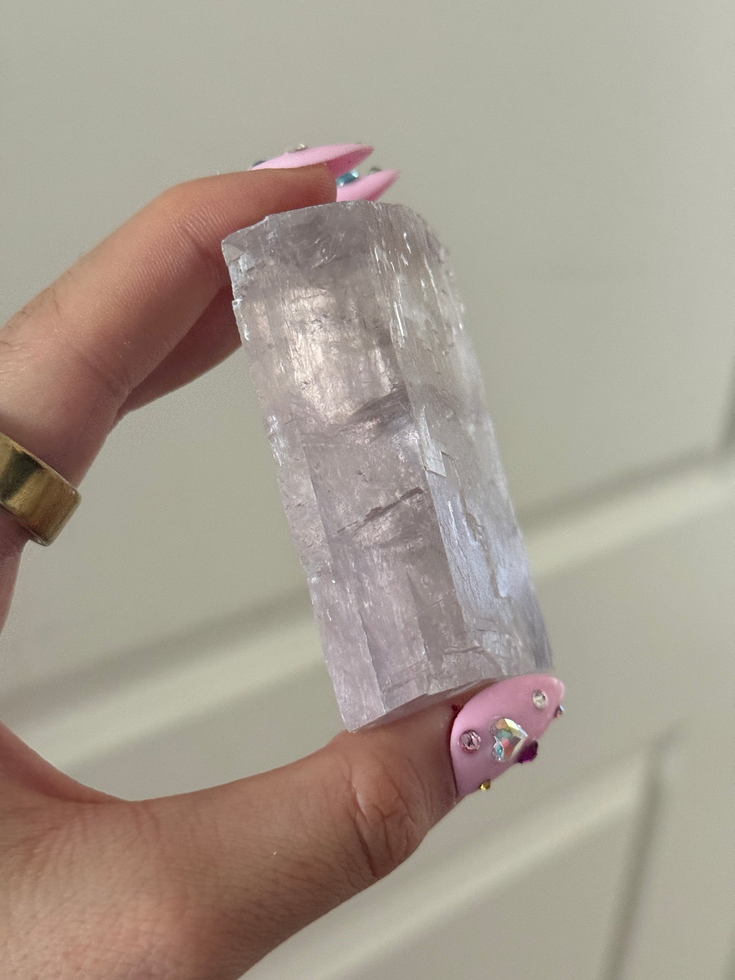 Crystal Clear and Rainbow Filled Cleaved Balmat