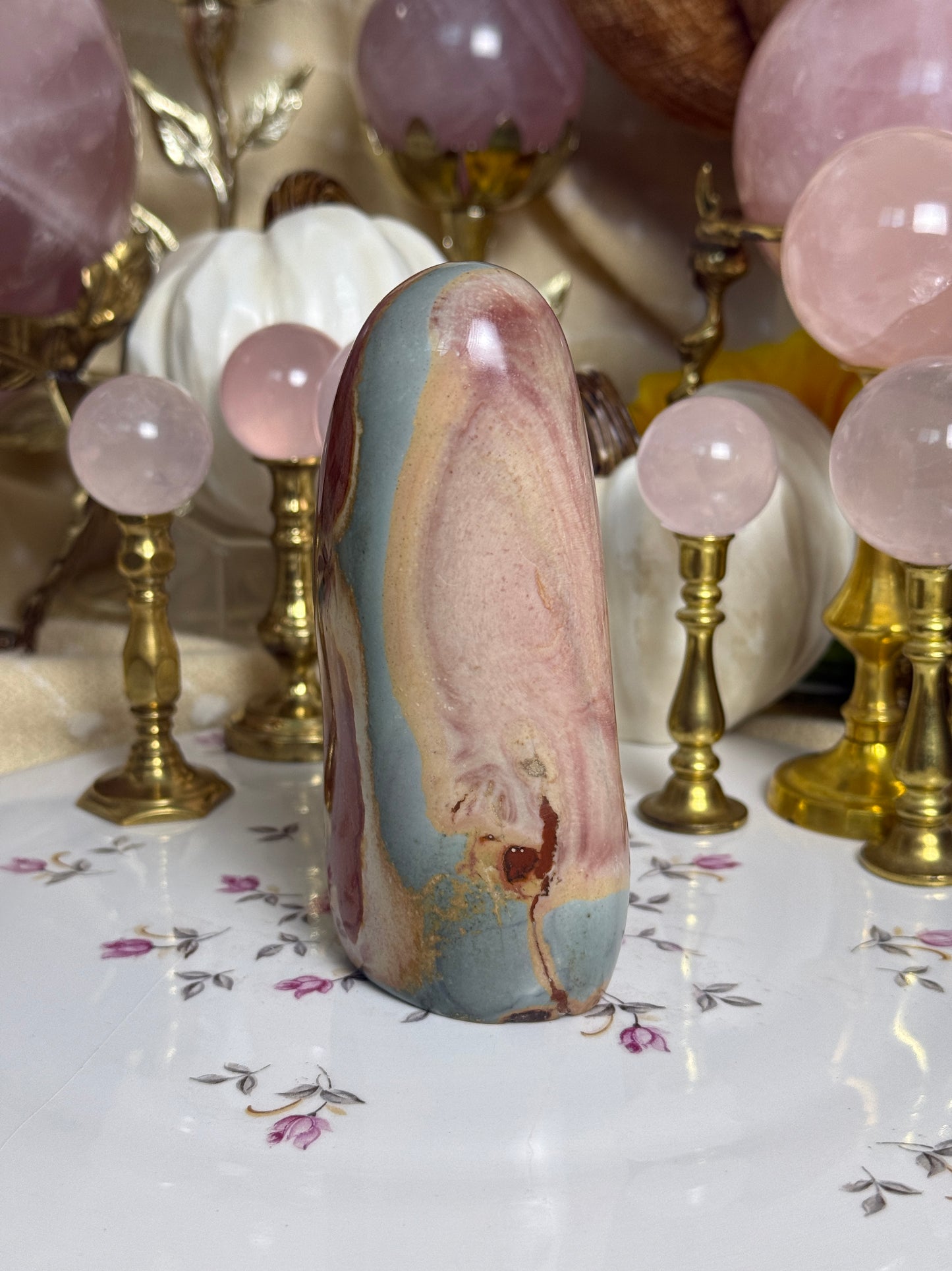 Dusty Rose Toned Polychrome Jasper Freeform