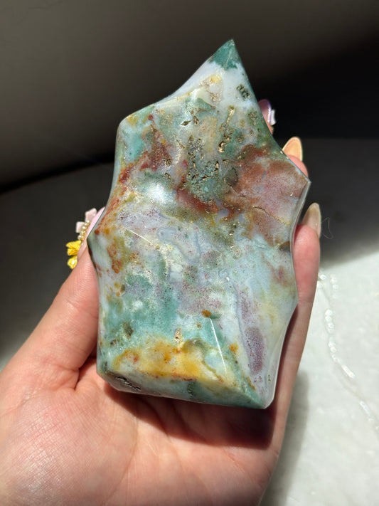 Rainbow Sea Jasper Flame