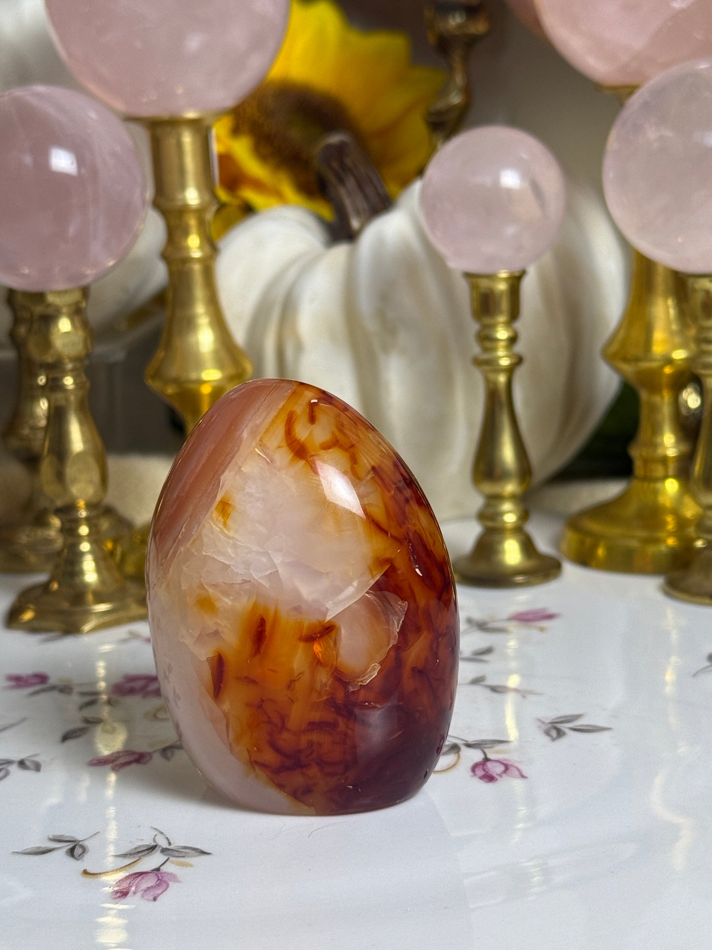 Peachy Tipped Carnelian Freeform