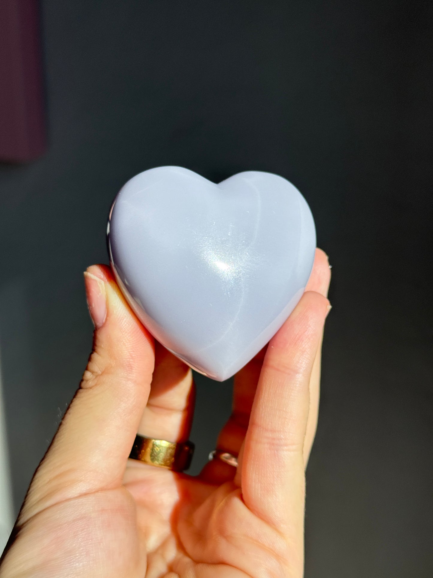 Lavender Fluorite Heart