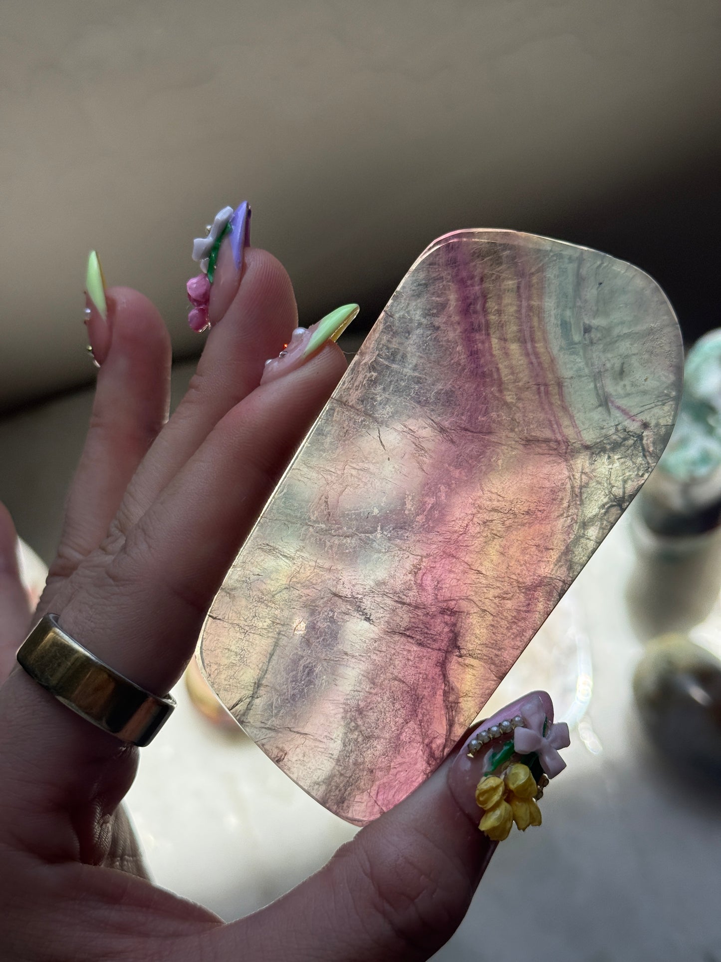 Polished Fluorite Slab B