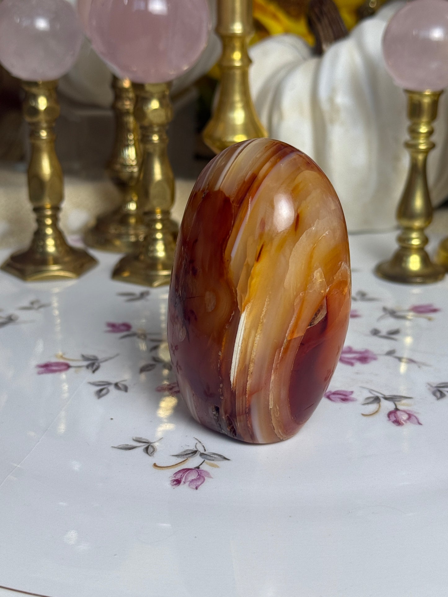 Caramel Mahogany Banded Carnelian Freeform