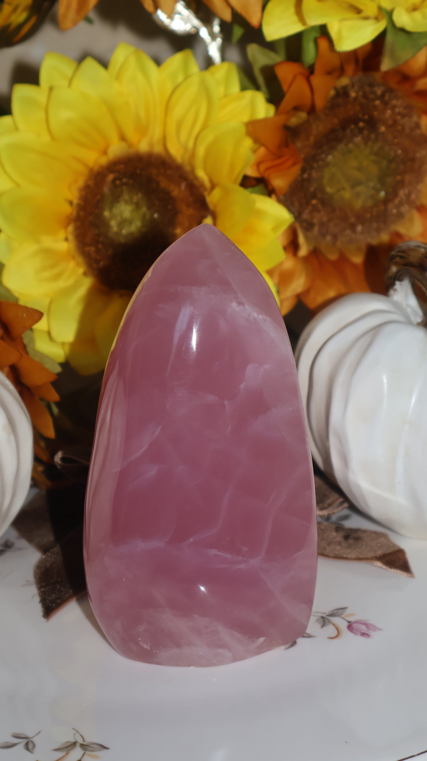Glowing Deep Pink Star Rose Quartz Freeform