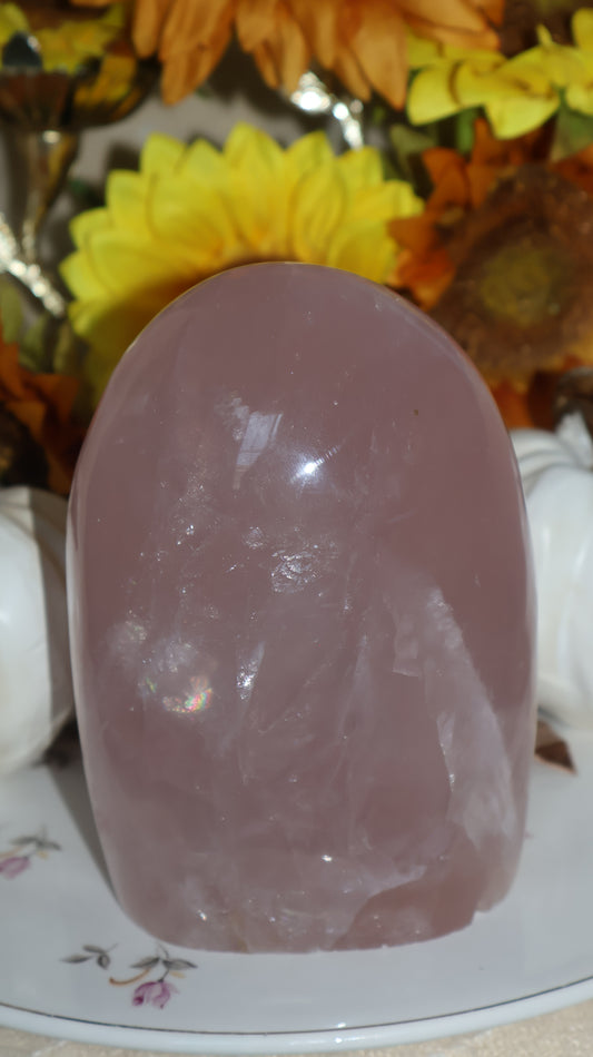 Glittering Baby Pink Rose Quartz Freeform